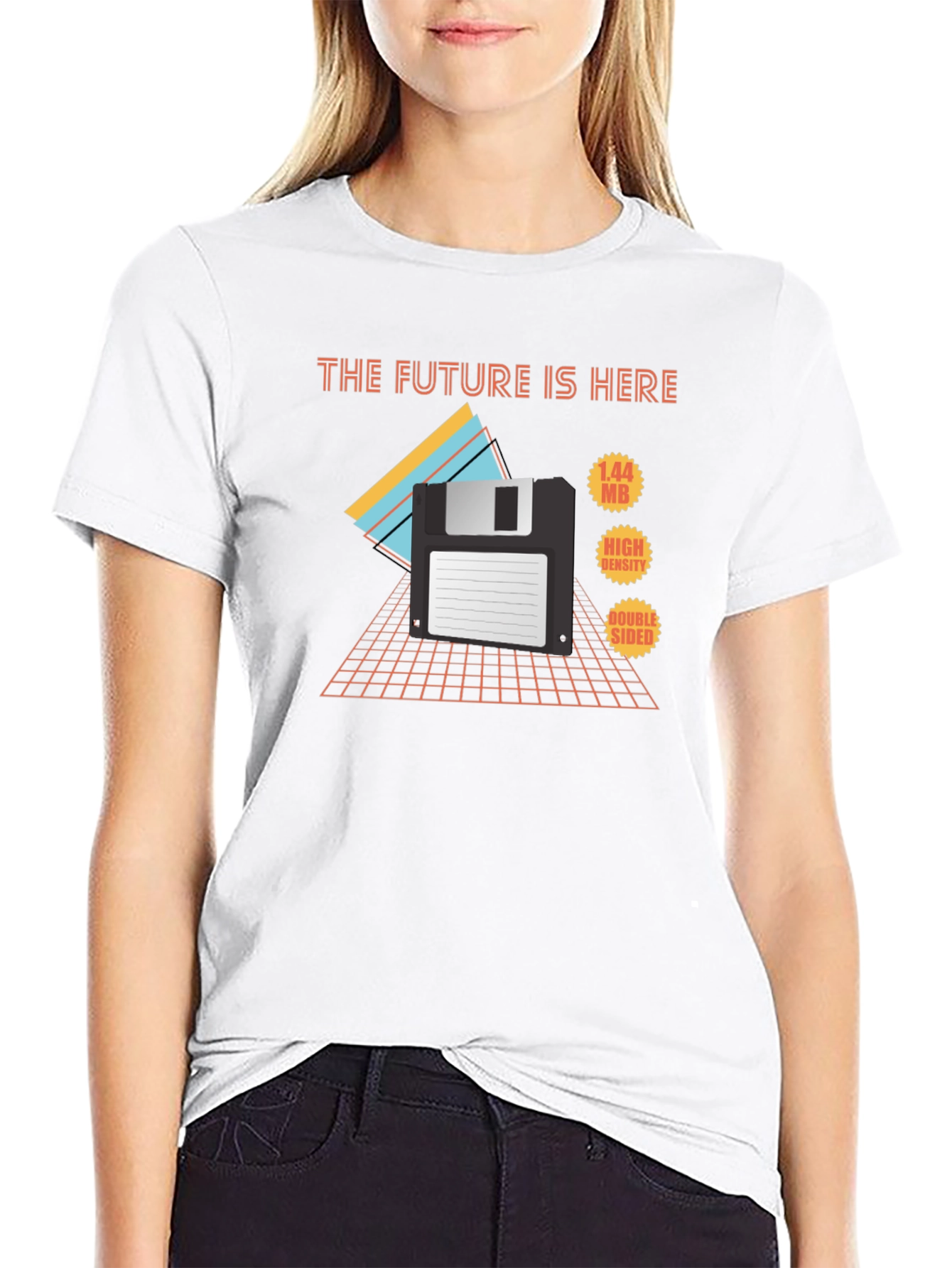 Retro Floppy Disk T-Shirt - The Future Is Here