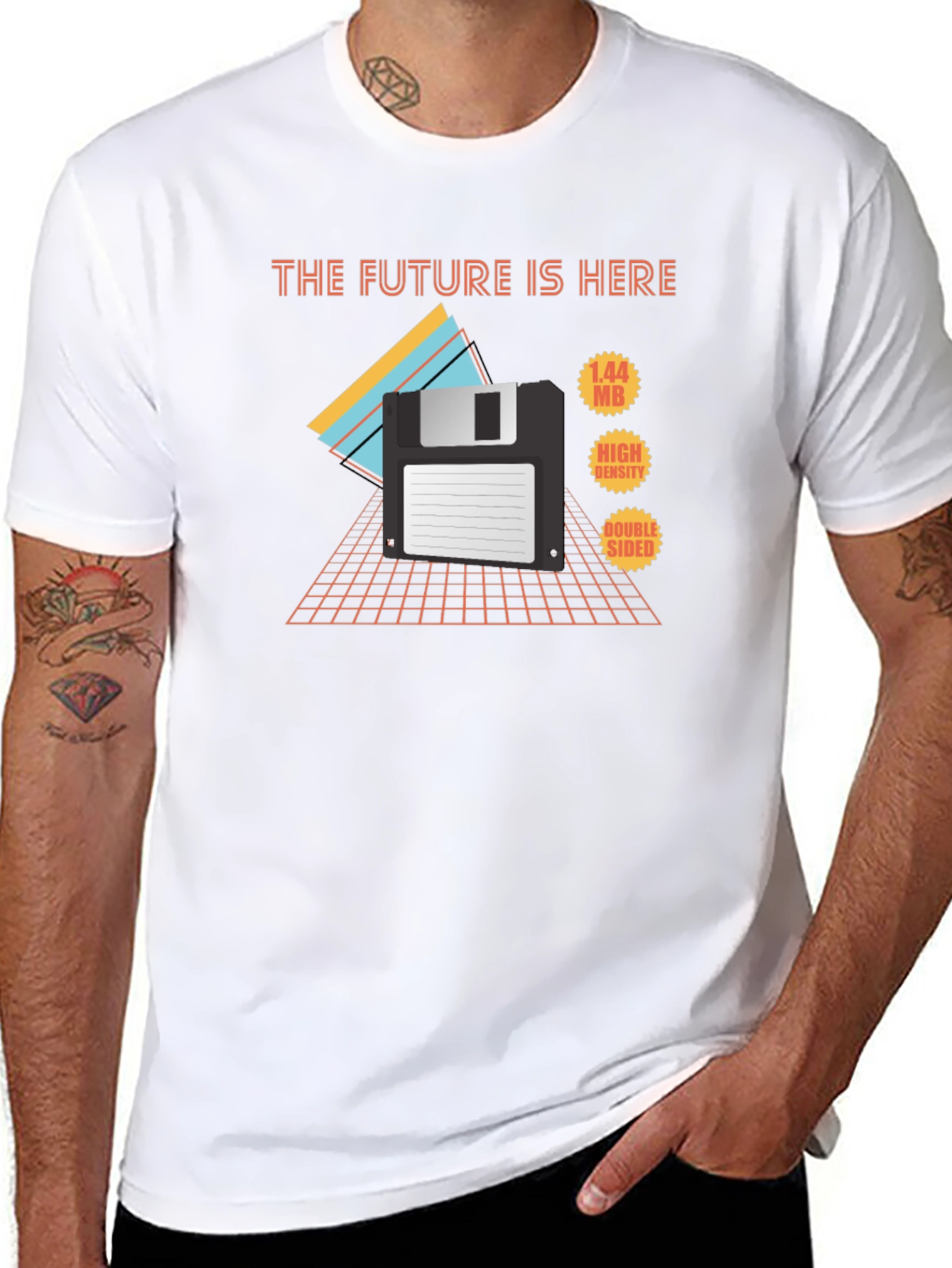 Retro Floppy Disk T-Shirt - The Future Is Here
