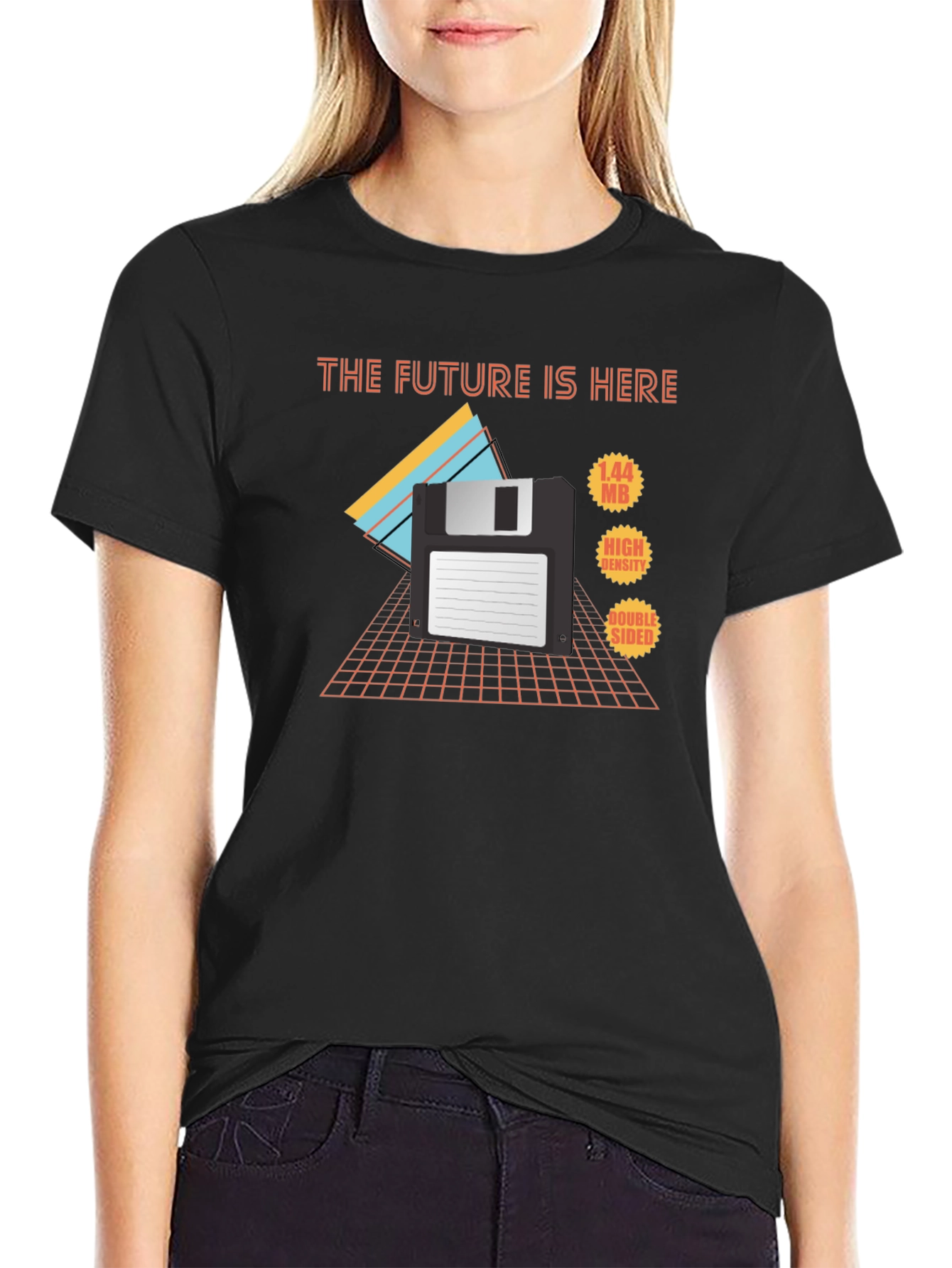 Retro Floppy Disk T-Shirt - The Future Is Here