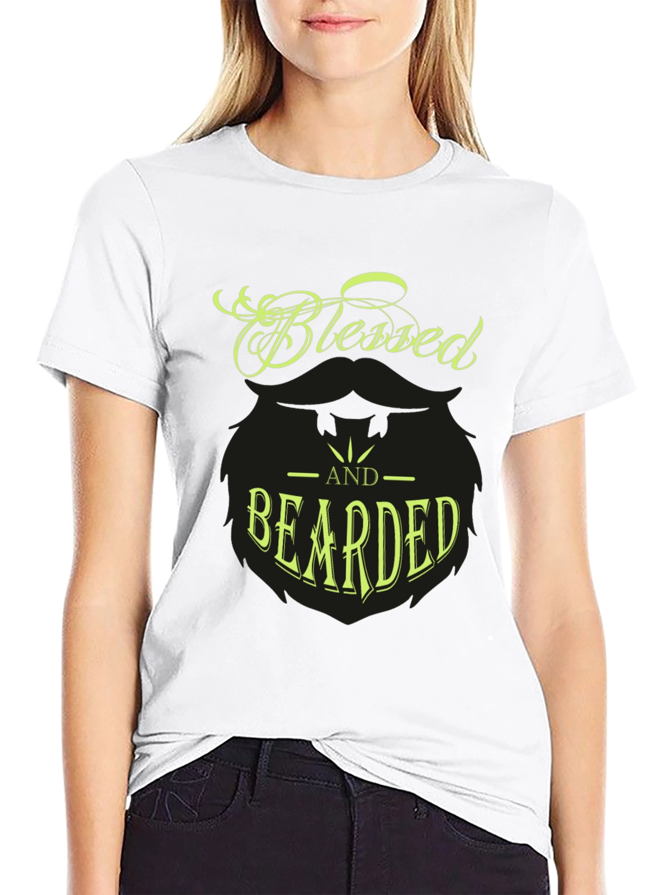Blessed and Bearded Graphic T-Shirt - Stylish Mens Tee