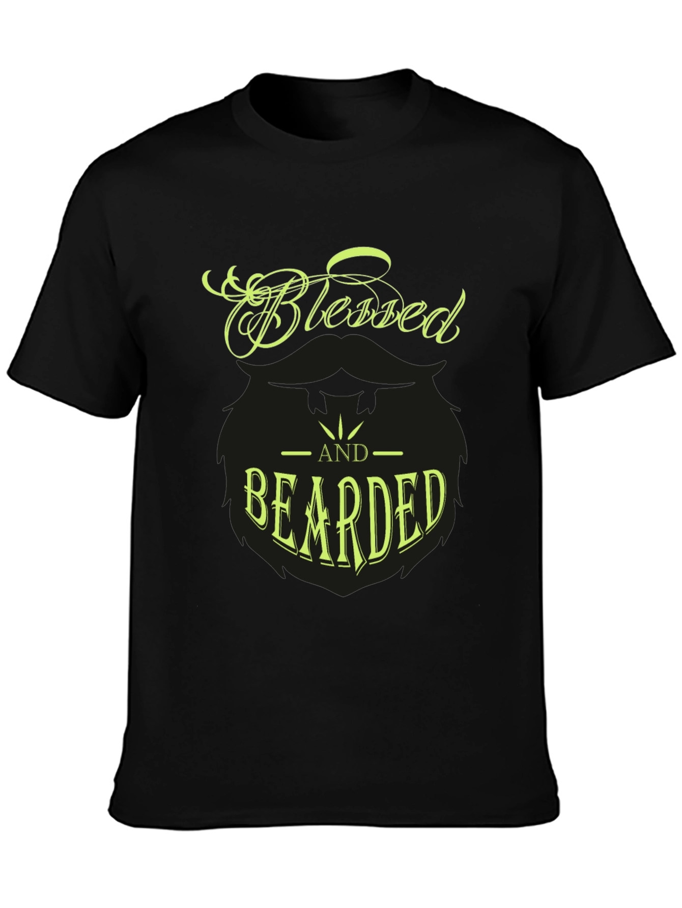 Blessed and Bearded Graphic T-Shirt - Stylish Mens Tee
