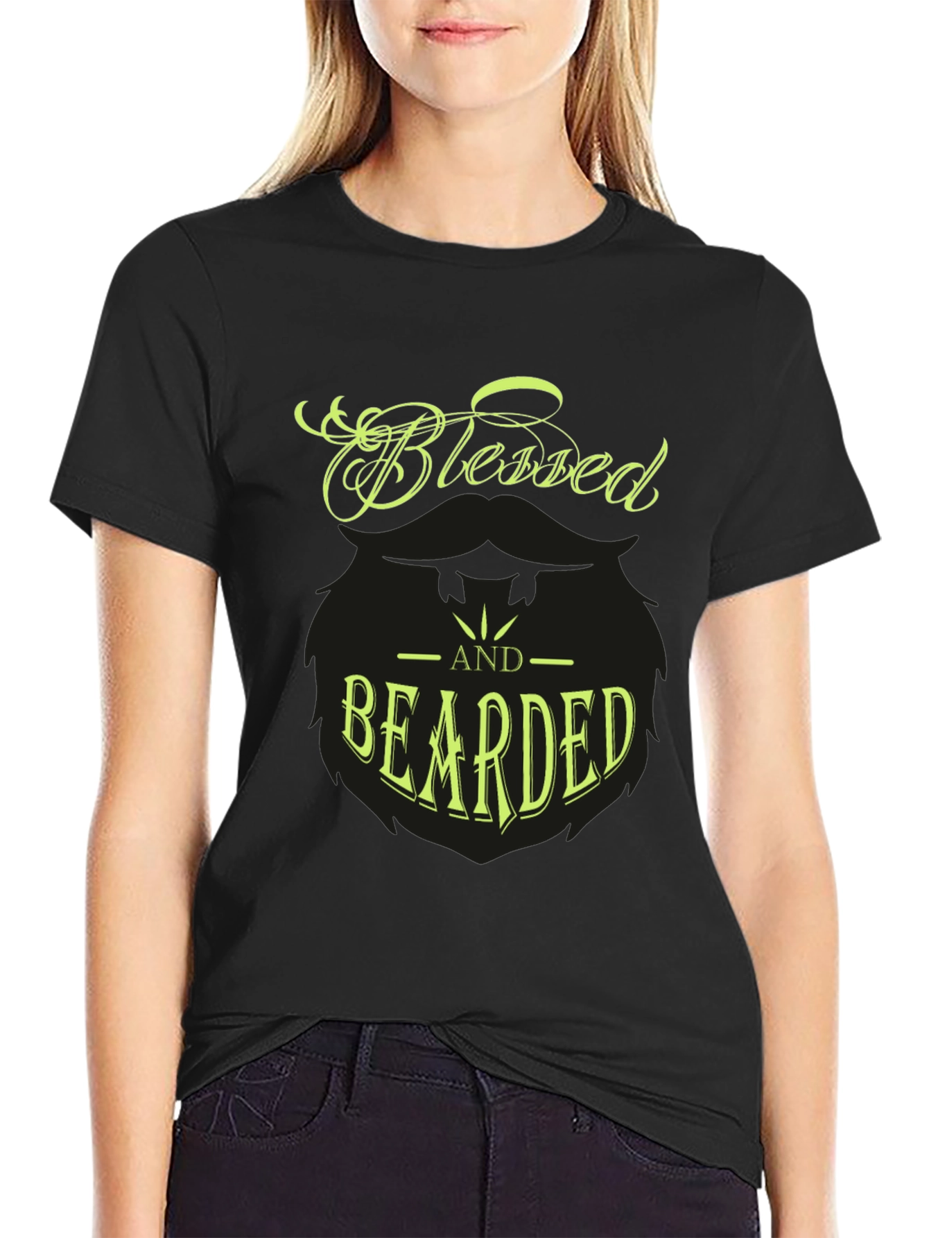Blessed and Bearded Graphic T-Shirt - Stylish Mens Tee