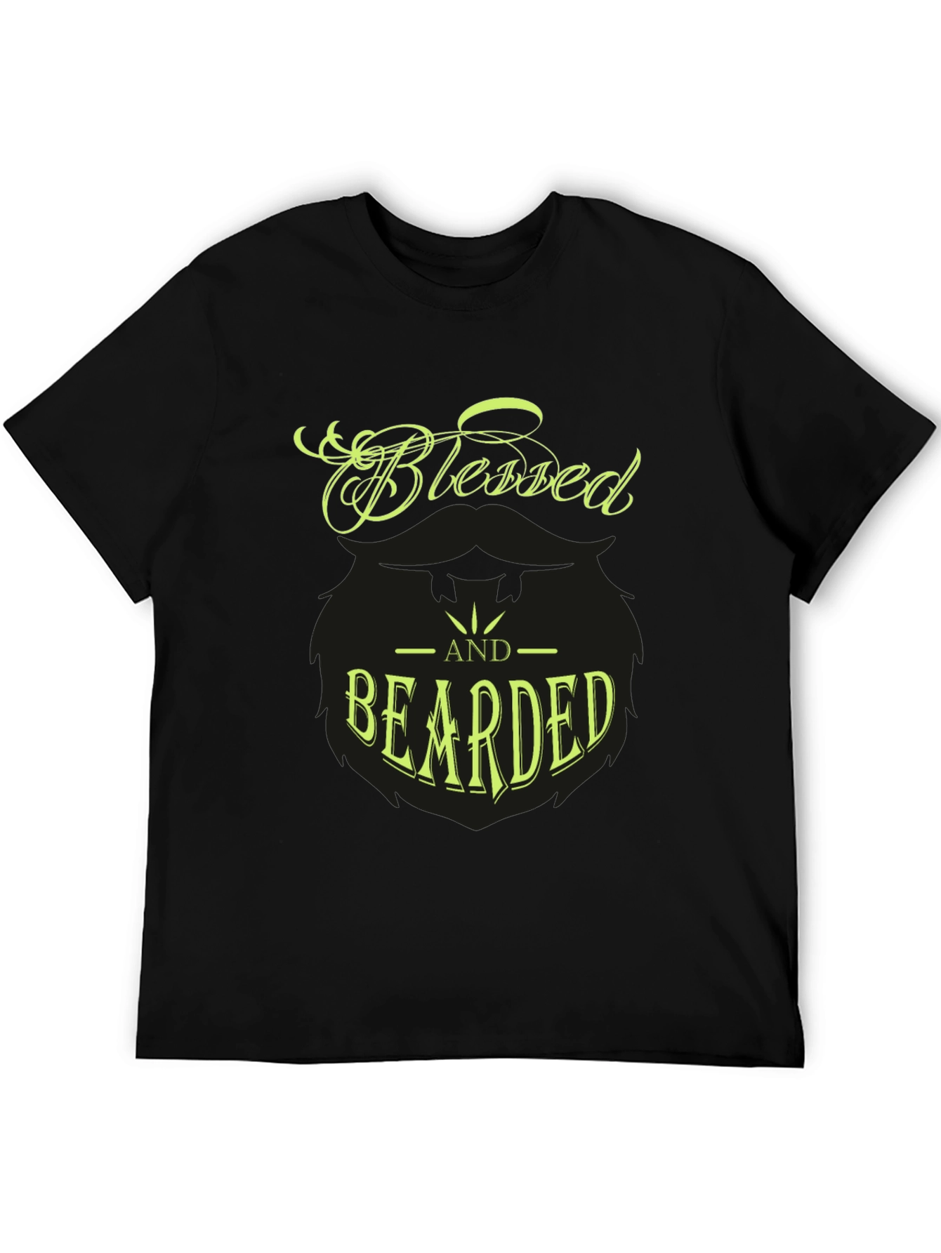 Blessed and Bearded Graphic T-Shirt - Stylish Mens Tee