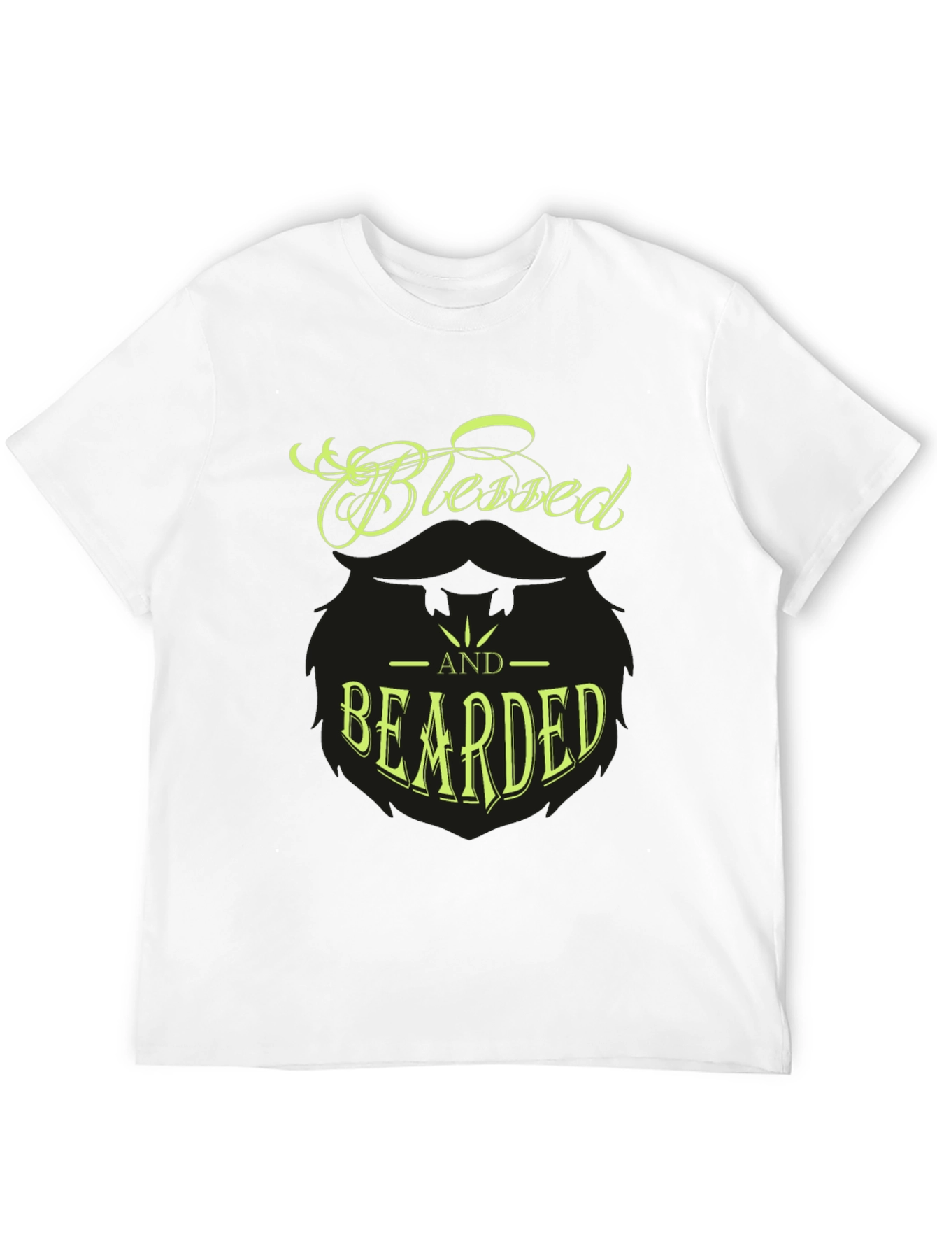 Blessed and Bearded Graphic T-Shirt - Stylish Mens Tee