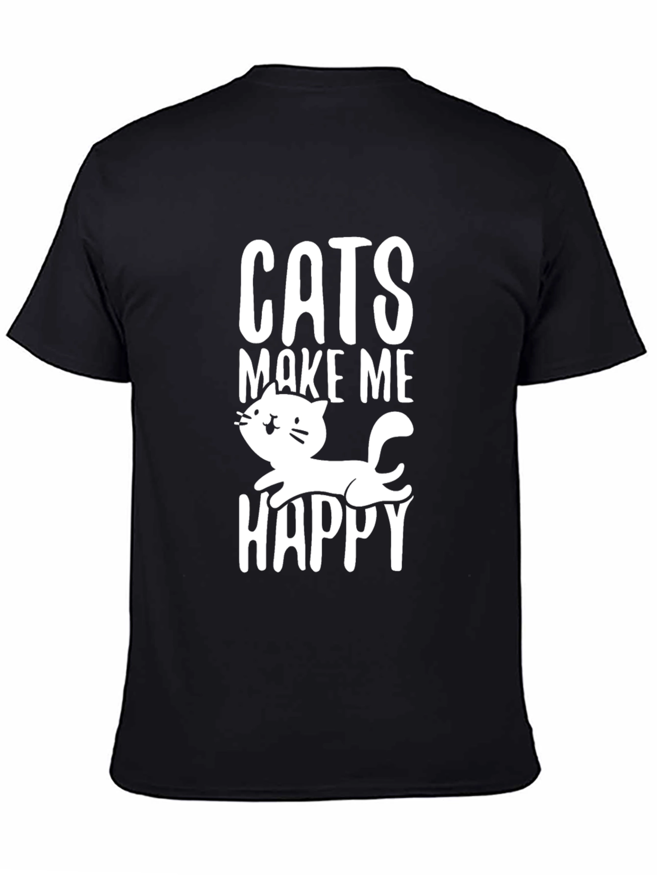 Cats Make Me Happy Graphic T-Shirt