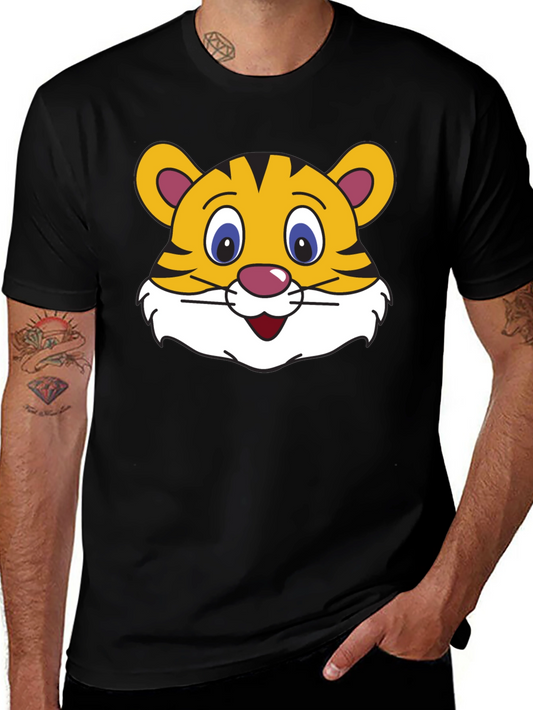 Tiger Face Graphic Black T-Shirt