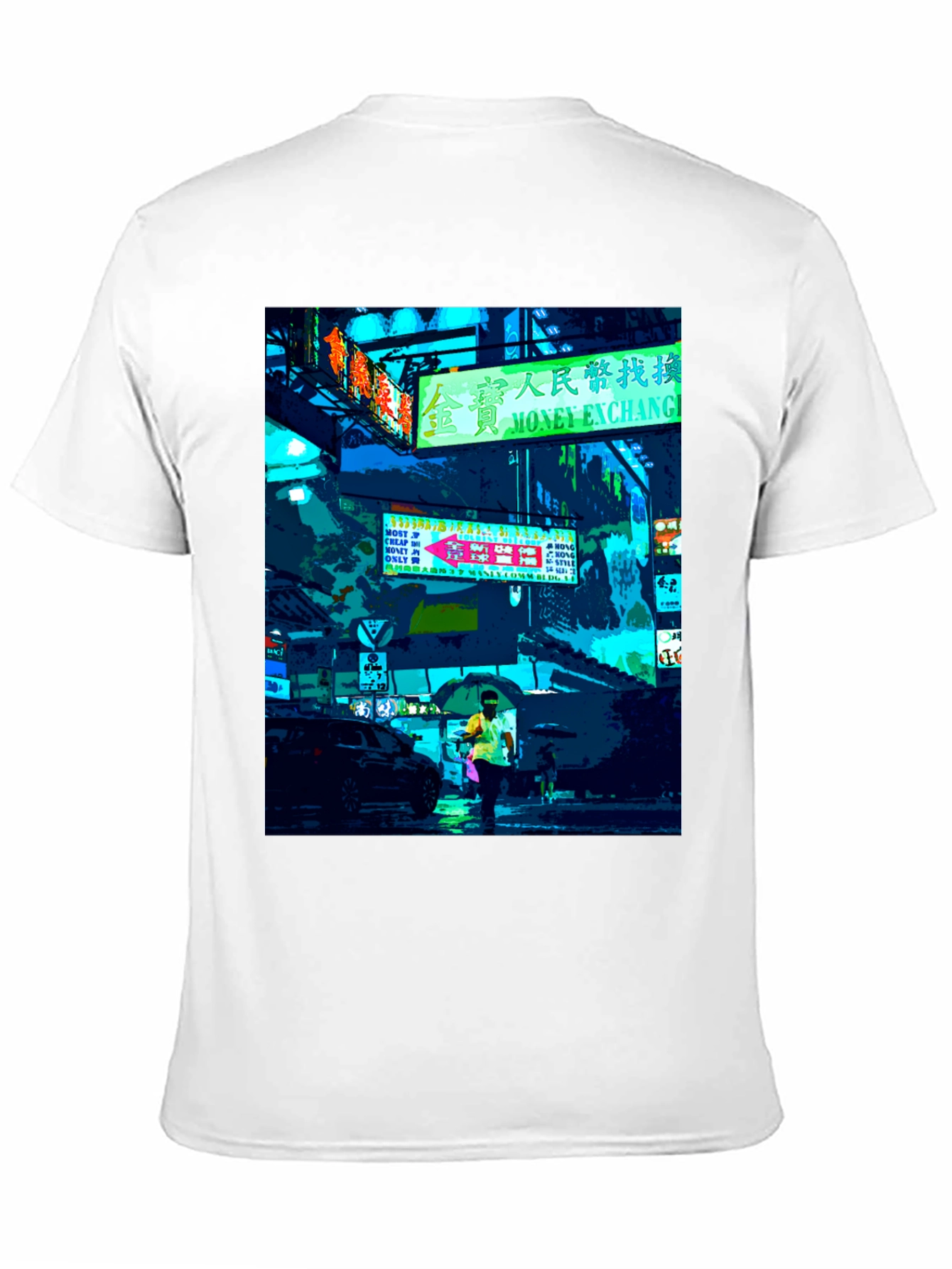 Urban Neon Graphic Tee - Black Crew Neck