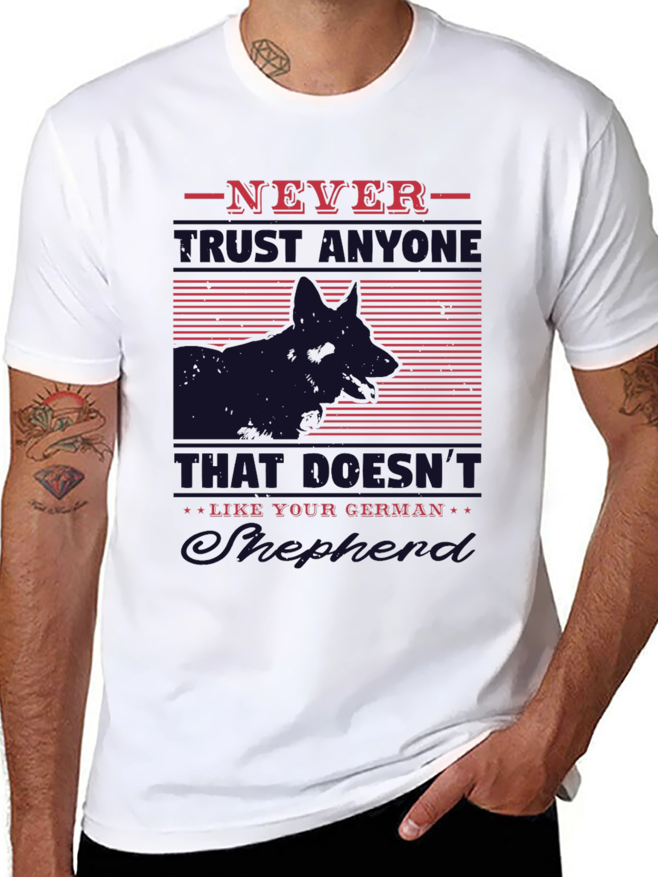 German Shepherd T-Shirt - Never Trust Anyone