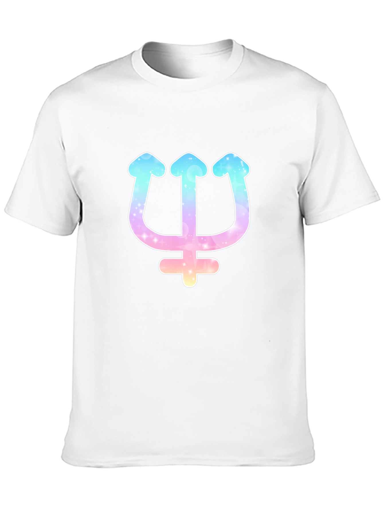 Neptune Trident Graphic T-Shirt - Galaxy Design