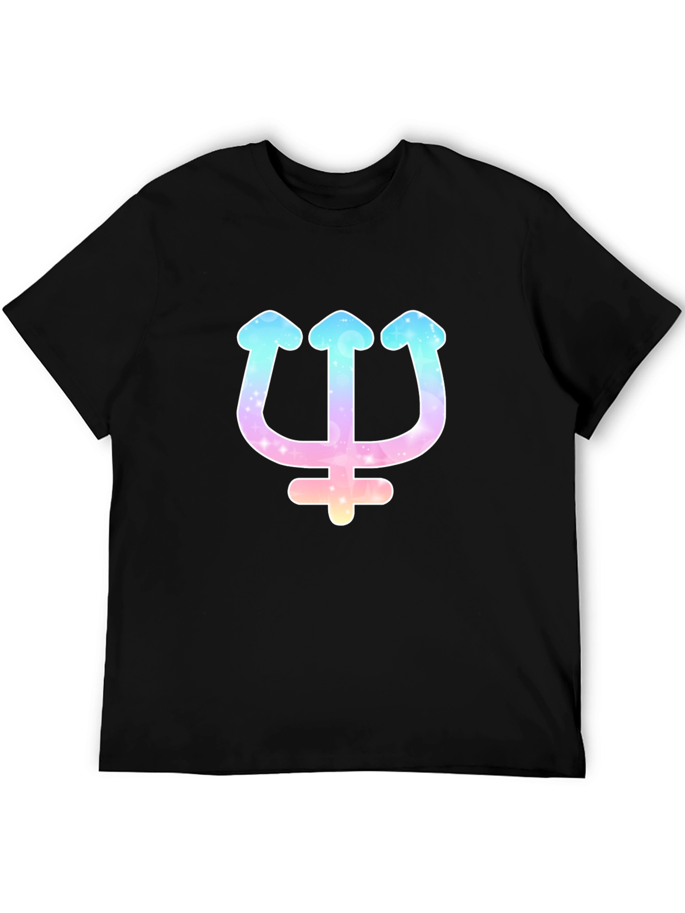 Neptune Trident Graphic T-Shirt - Galaxy Design