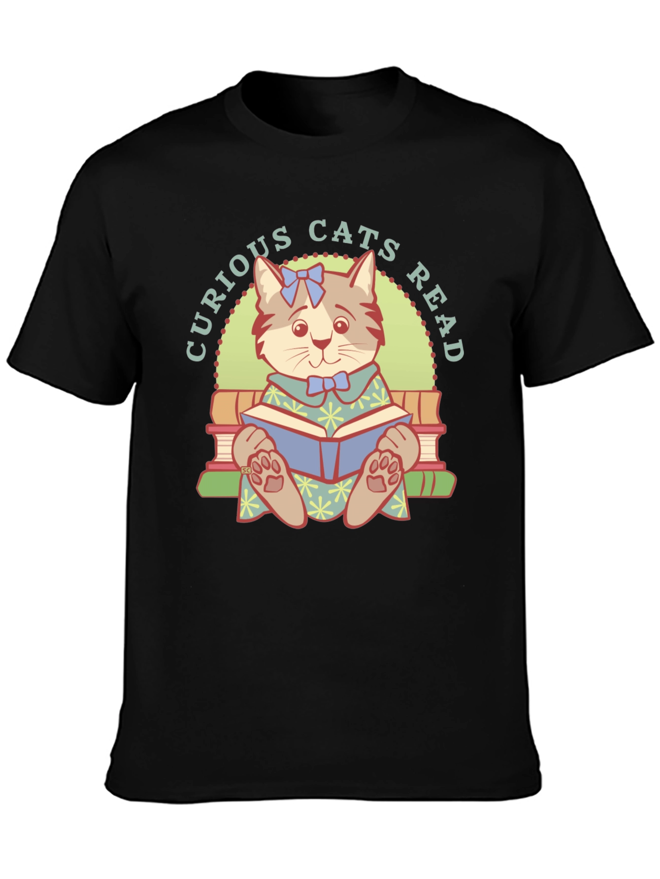 Curious Cats Read T-Shirt - Book Lover Tee