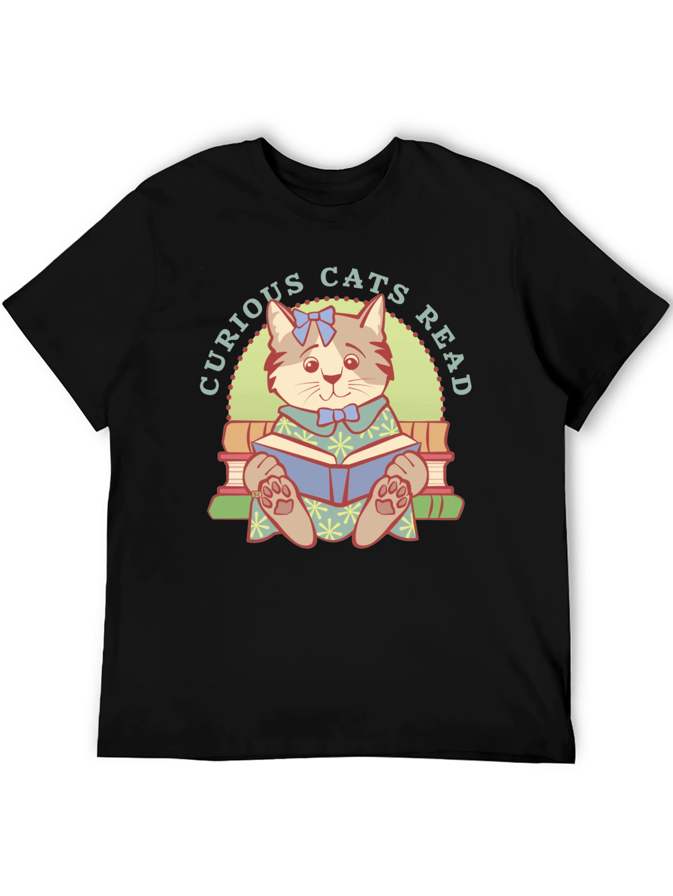 Curious Cats Read T-Shirt - Book Lover Tee