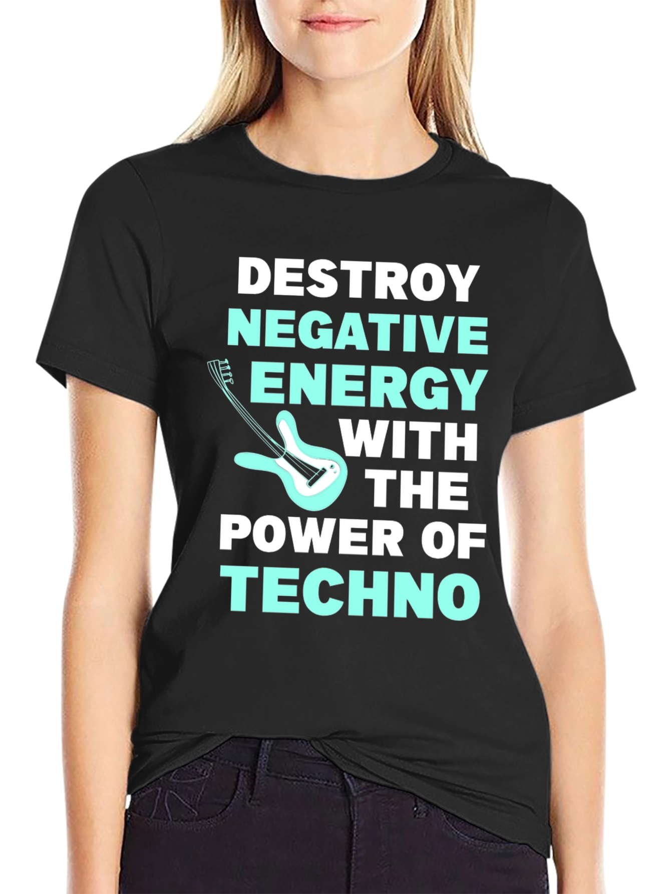 Destroy Negative Energy Techno Music T-Shirt