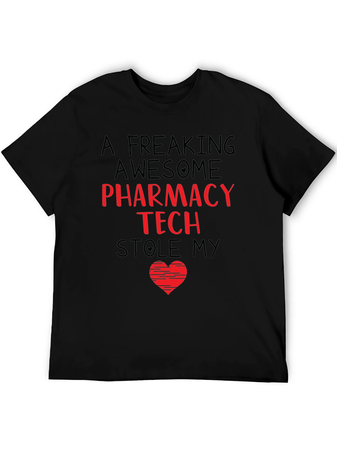 Pharmacy Tech Stole My Heart Graphic T-Shirt