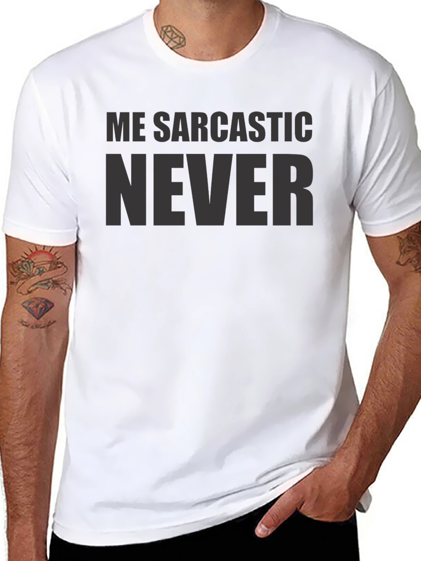 Sarcastic Humor Graphic Tee - Novelty T-Shirt