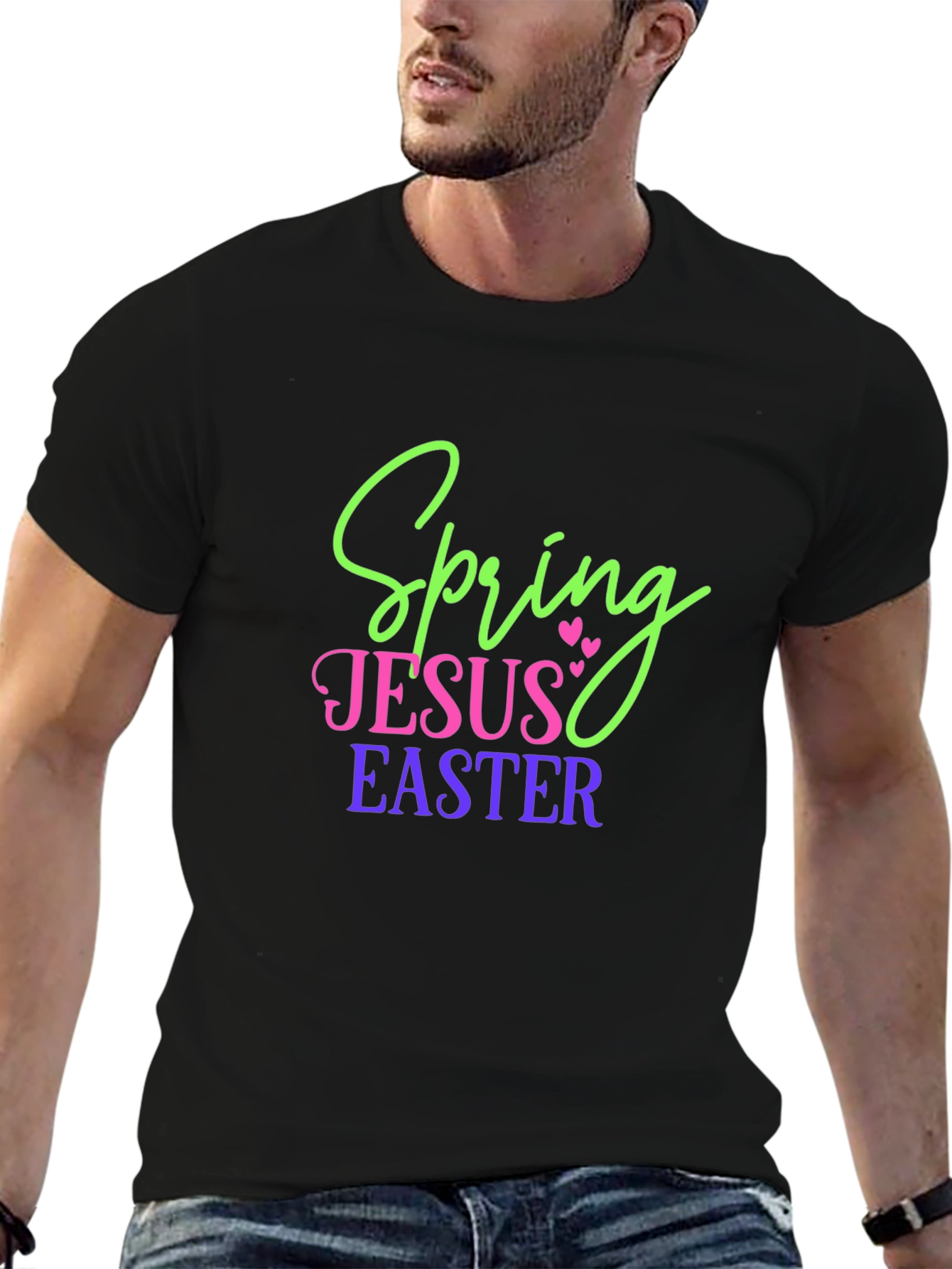Spring Jesus Easter Graphic T-Shirt