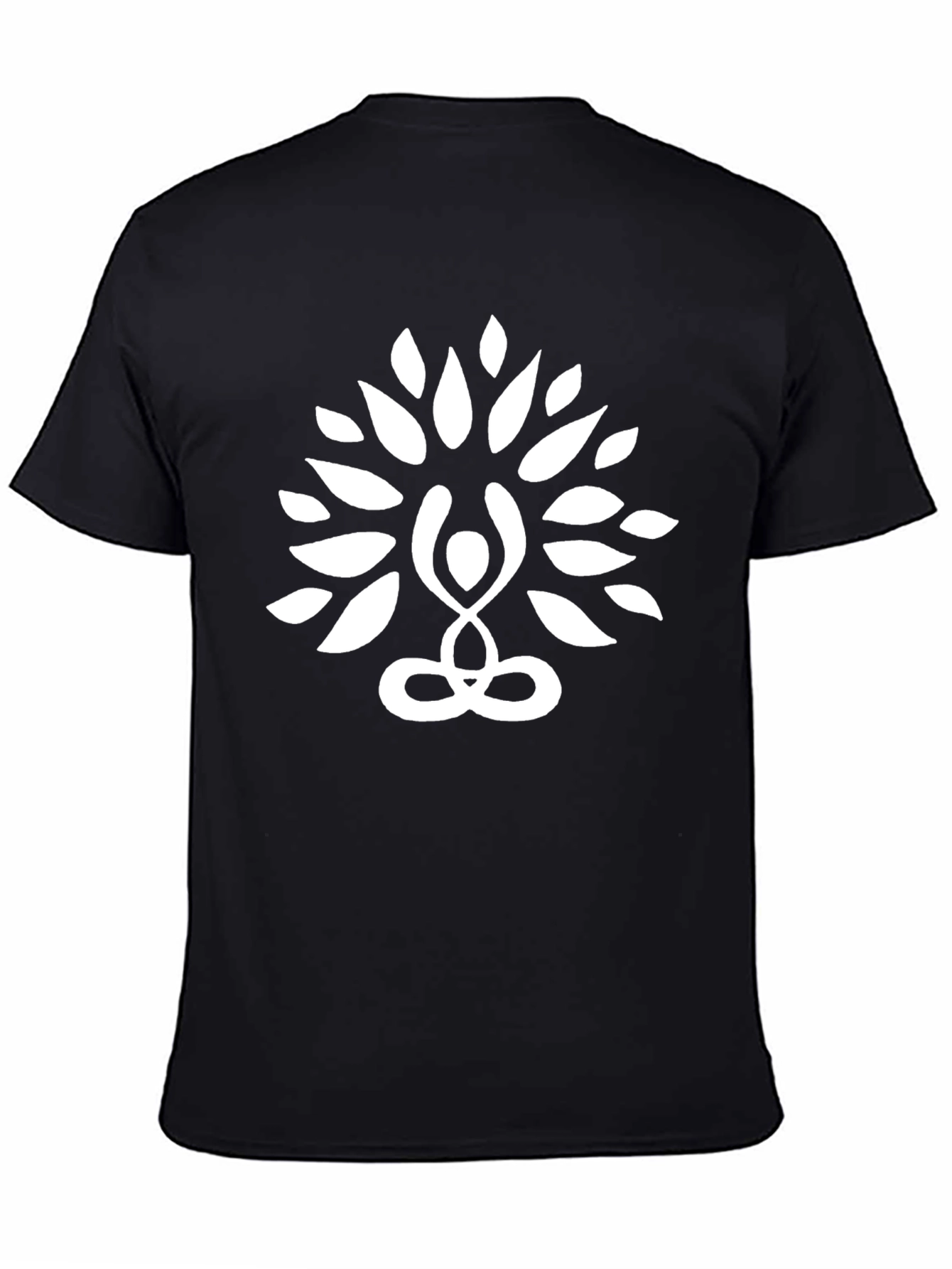 Yoga Tree Graphic Tee - Mens Black Cotton T-Shirt