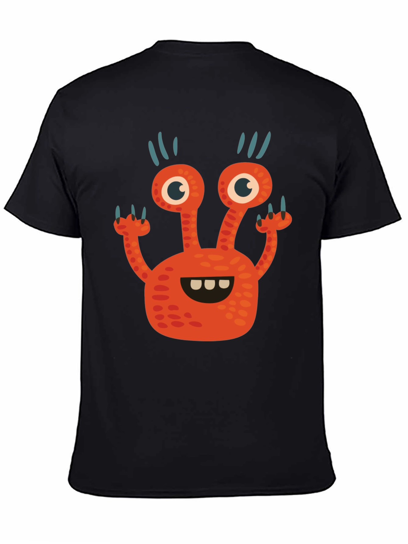 Monster Graphic Tee - Fun Black T-Shirt