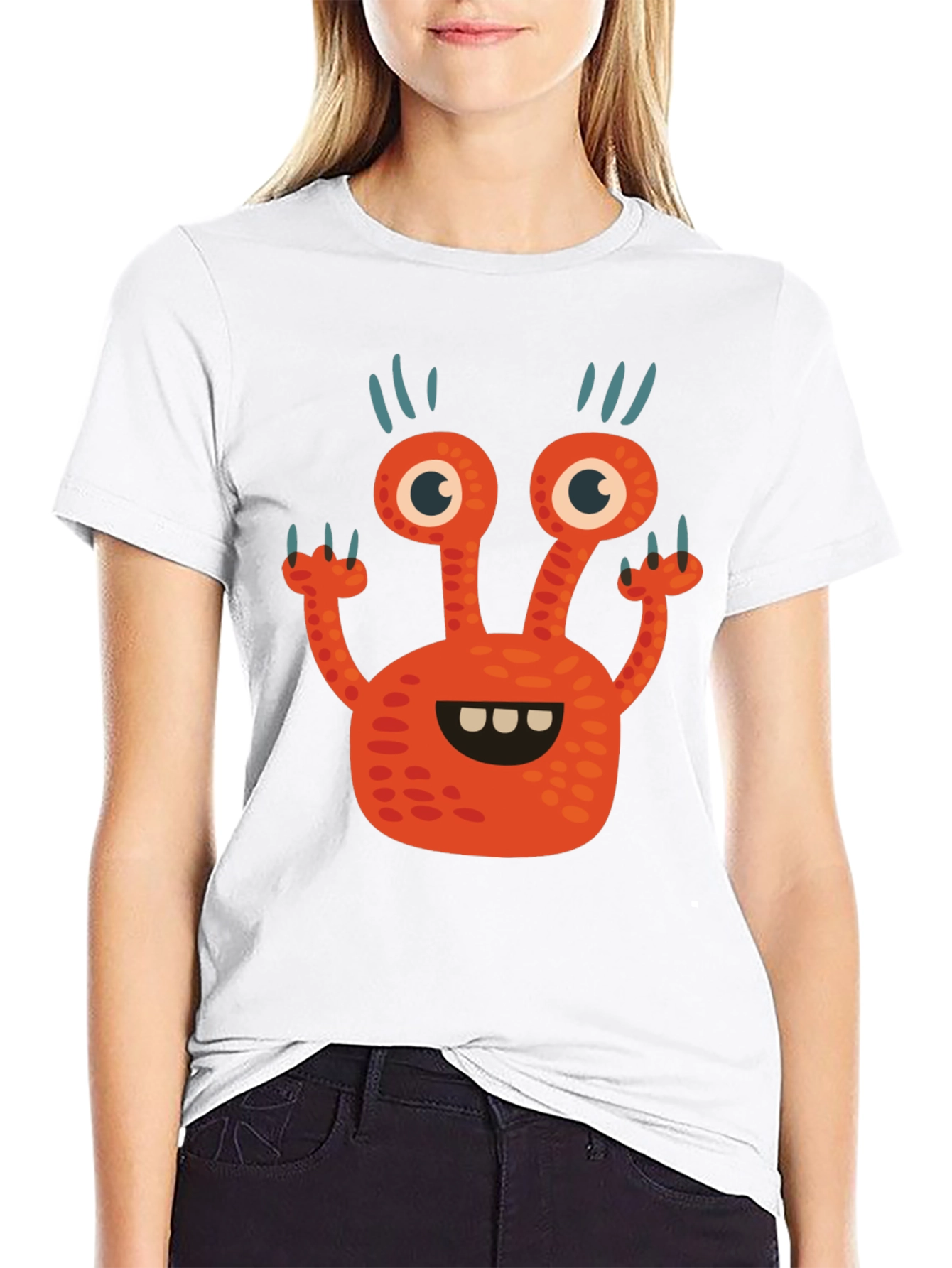 Monster Graphic Tee - Fun Black T-Shirt