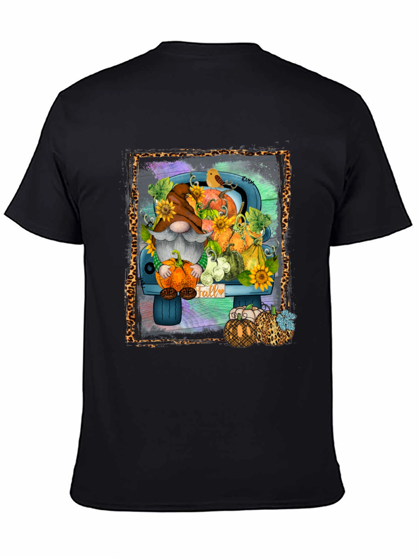 Fall Gnome Truck T-Shirt - Autumn Harvest Design