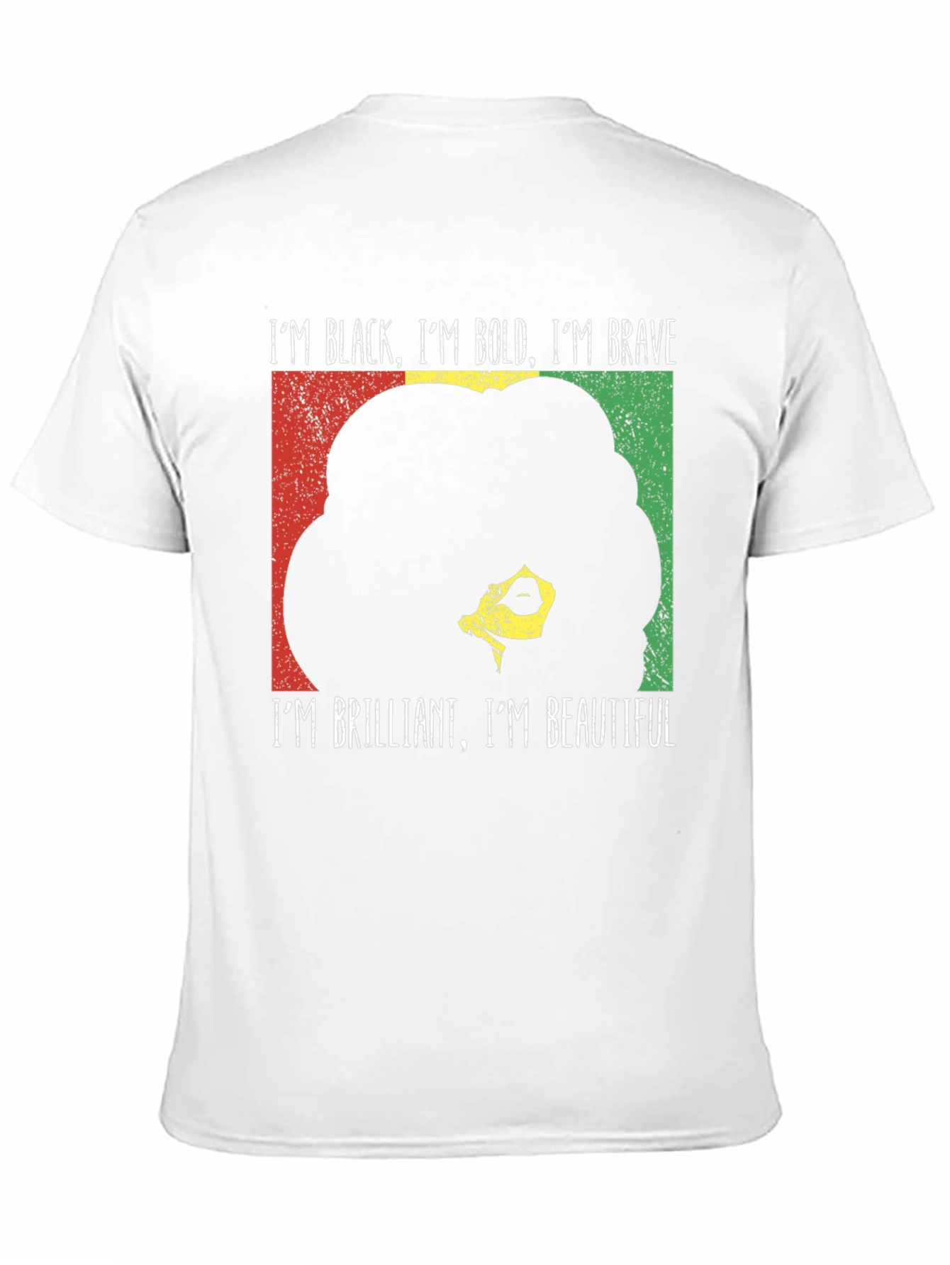 Black Bold Brave T-Shirt - Empowering Afro Design