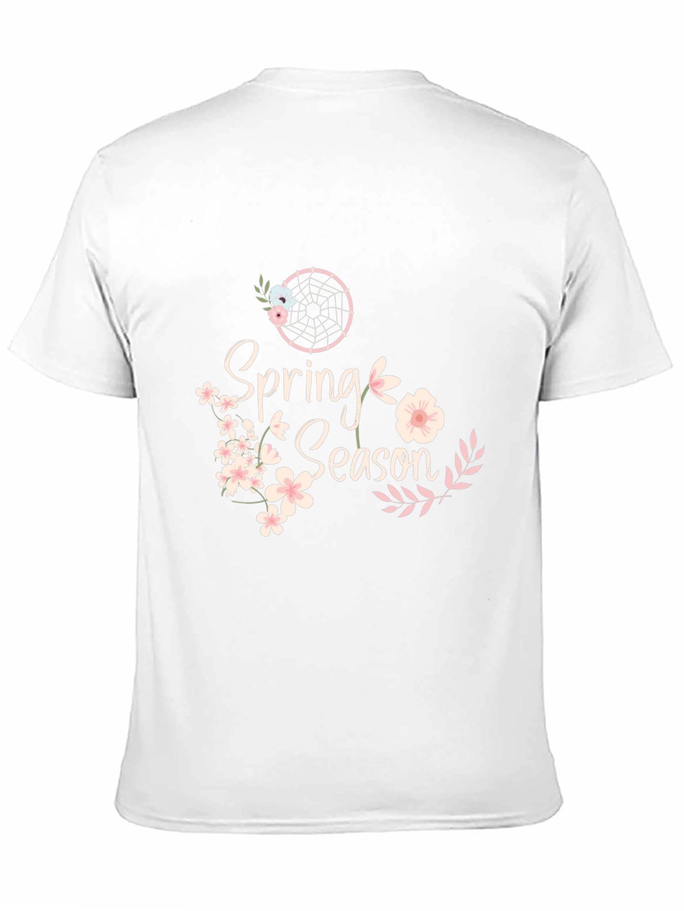 Spring Season Floral Graphic Black T-Shirt