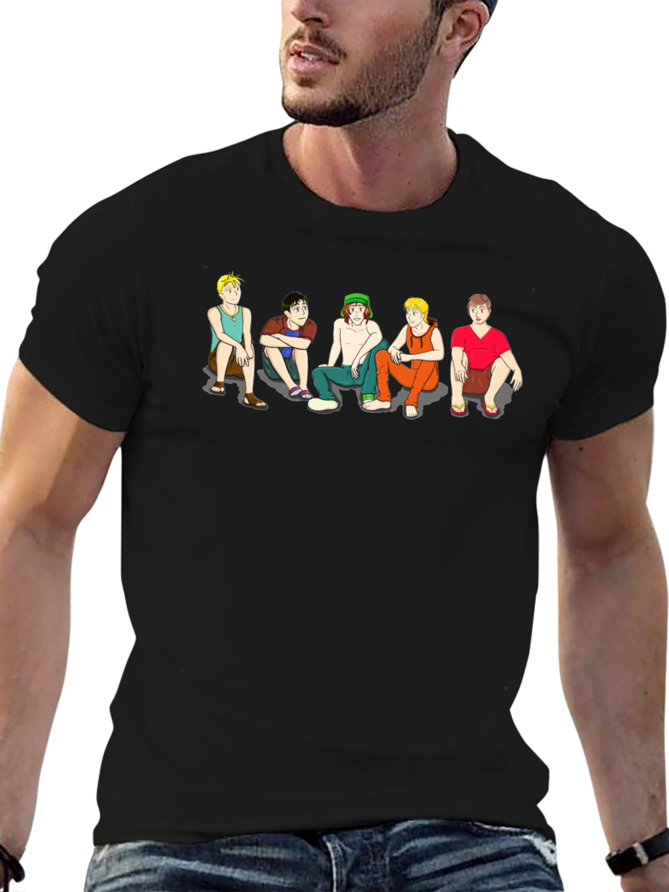 Cartoon Character Mens Graphic Tee