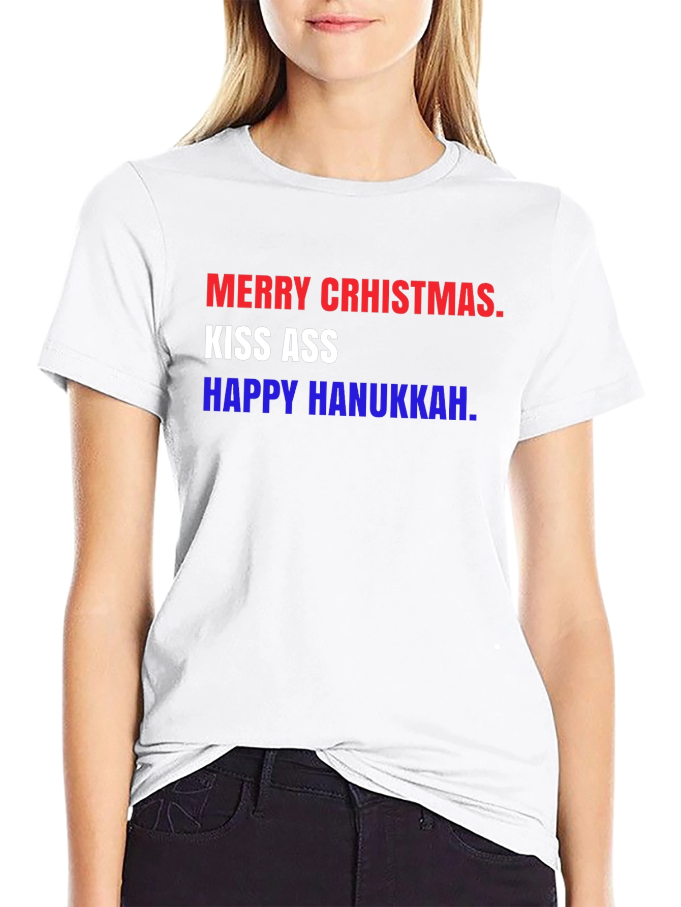 Merry CRHISMAS Kiss Ass Happy Hanukkah T-Shirt