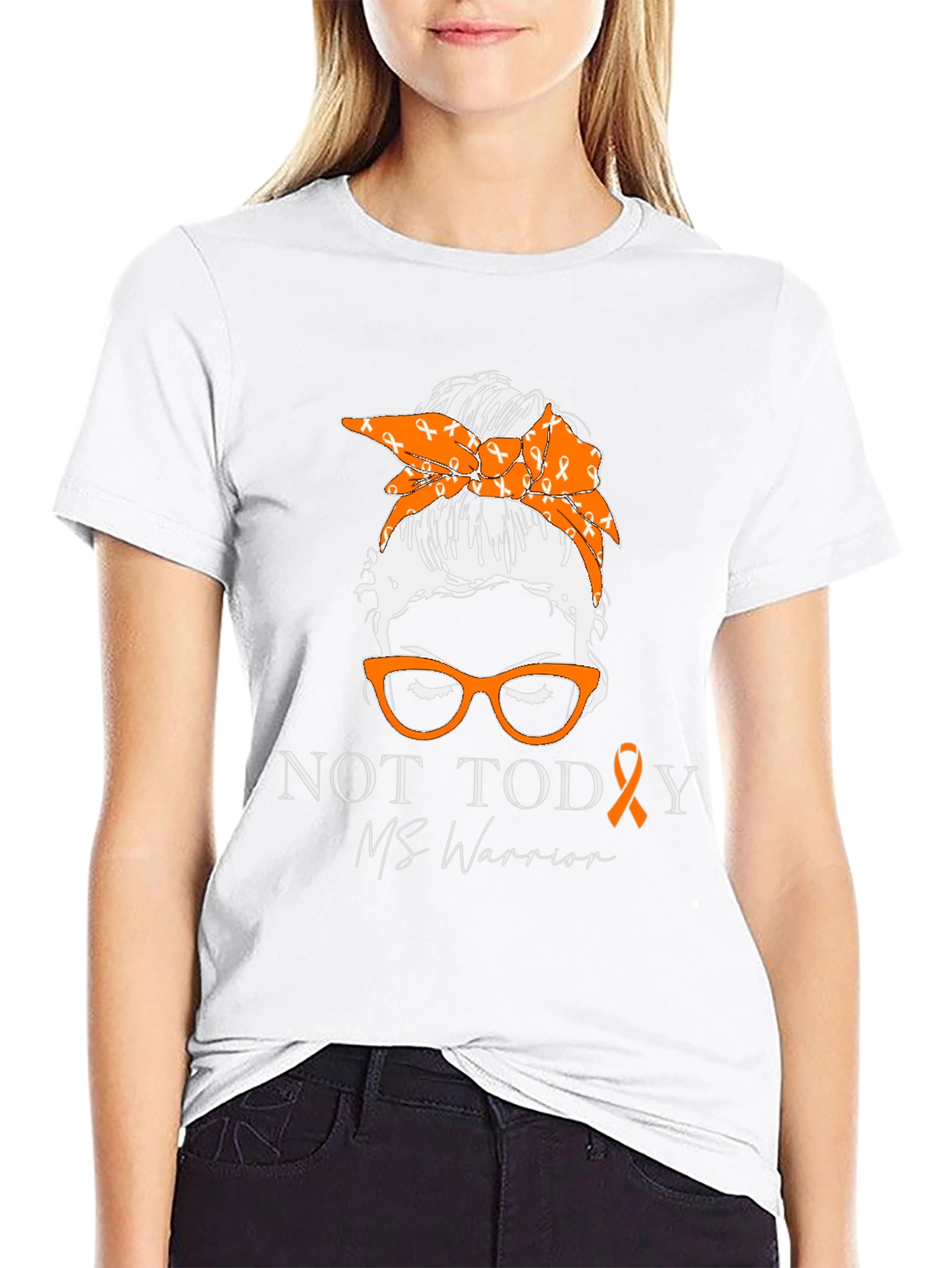 MS Warrior Messy Bun Graphic Tee