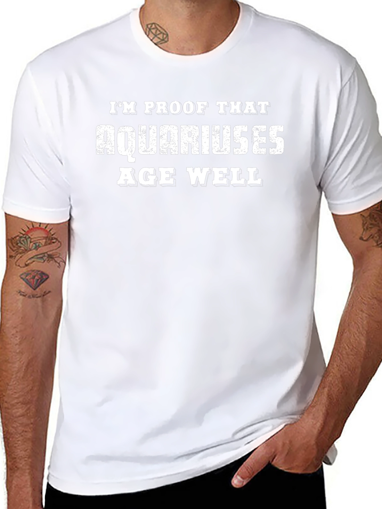 Aquarius Age Well T-Shirt - Funny Zodiac Tee