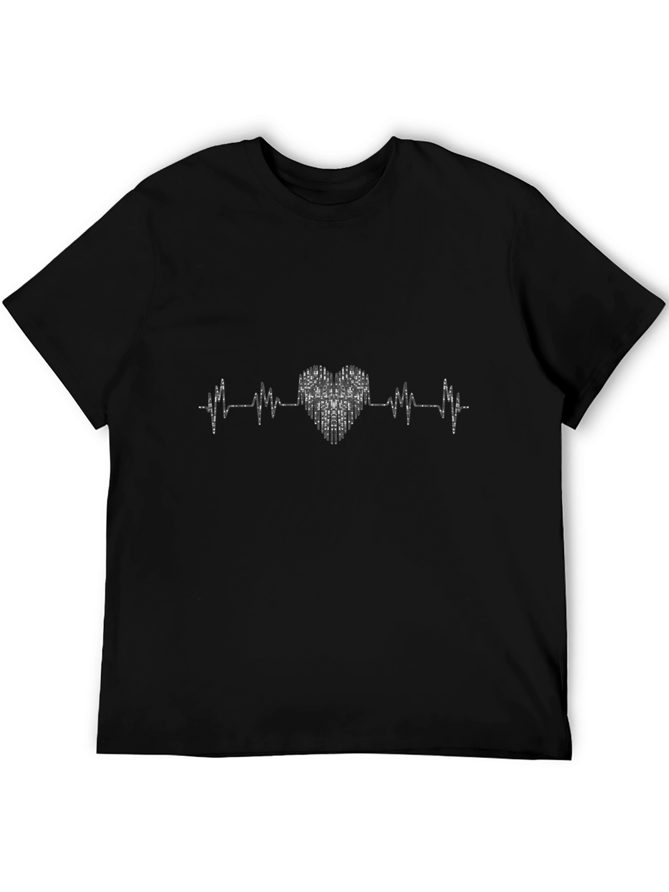Heartbeat Heartline Graphic Tee - Black