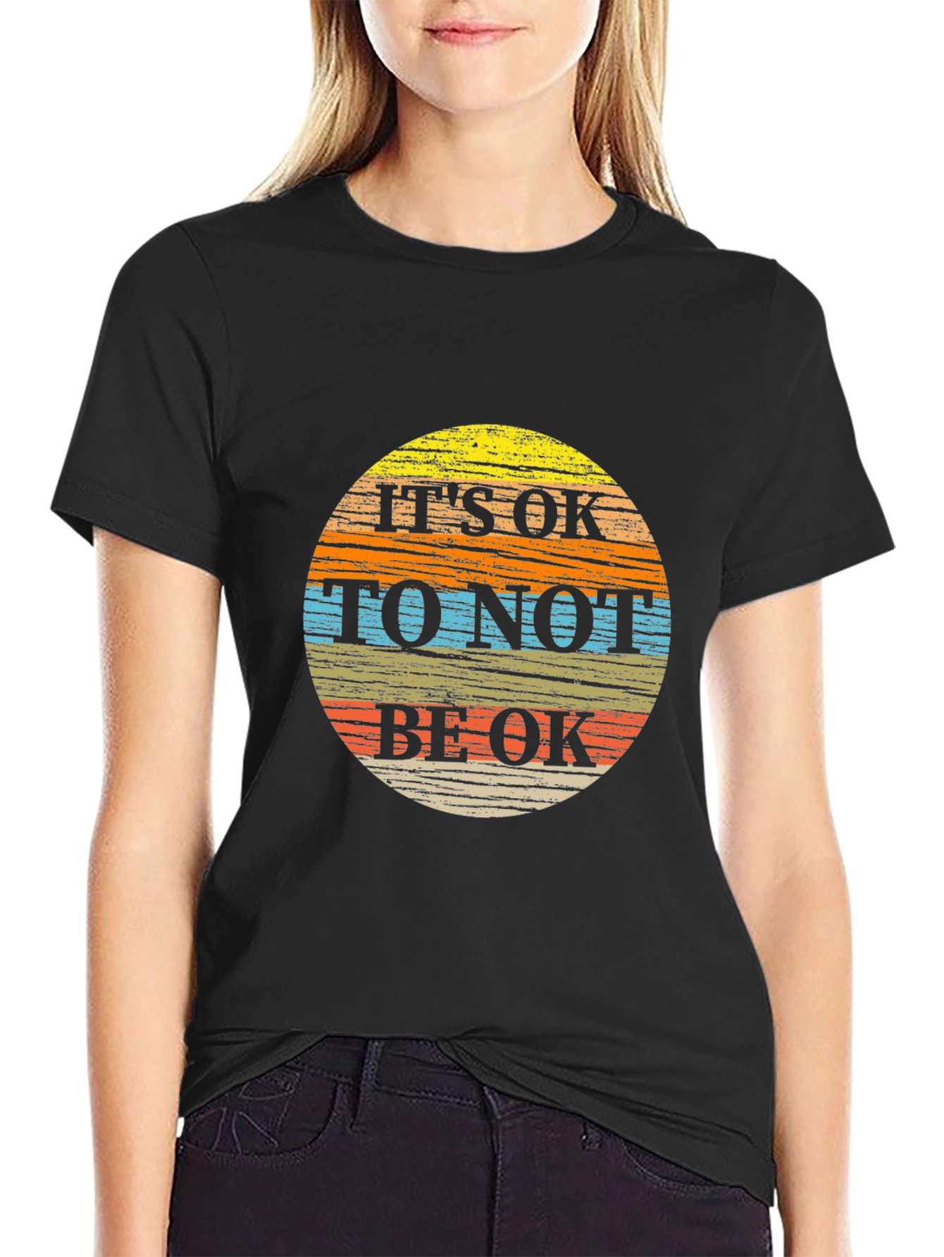 Its OK To Not Be OK T-Shirt - Black