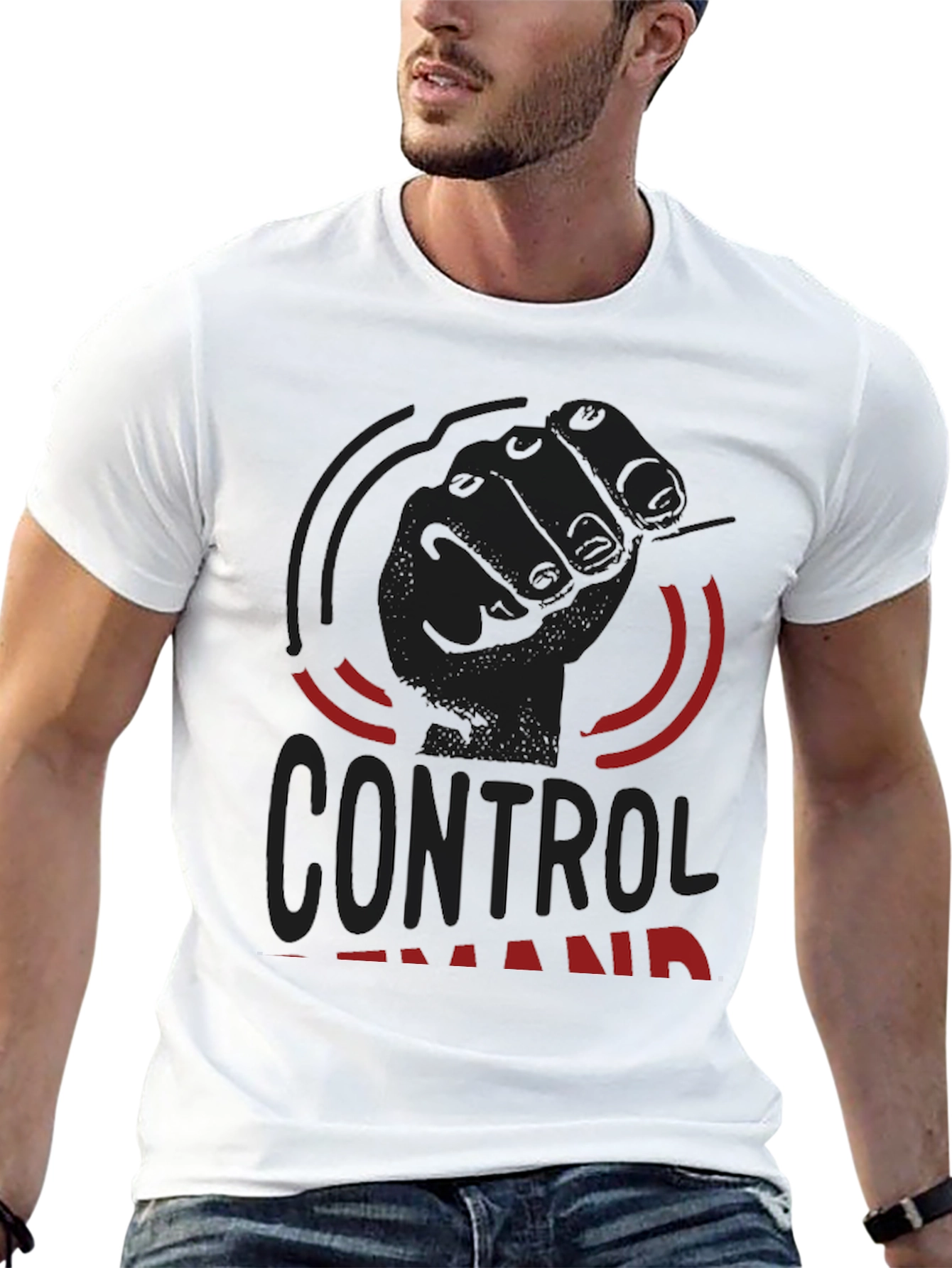 Control Demand Graphic Black T-Shirt
