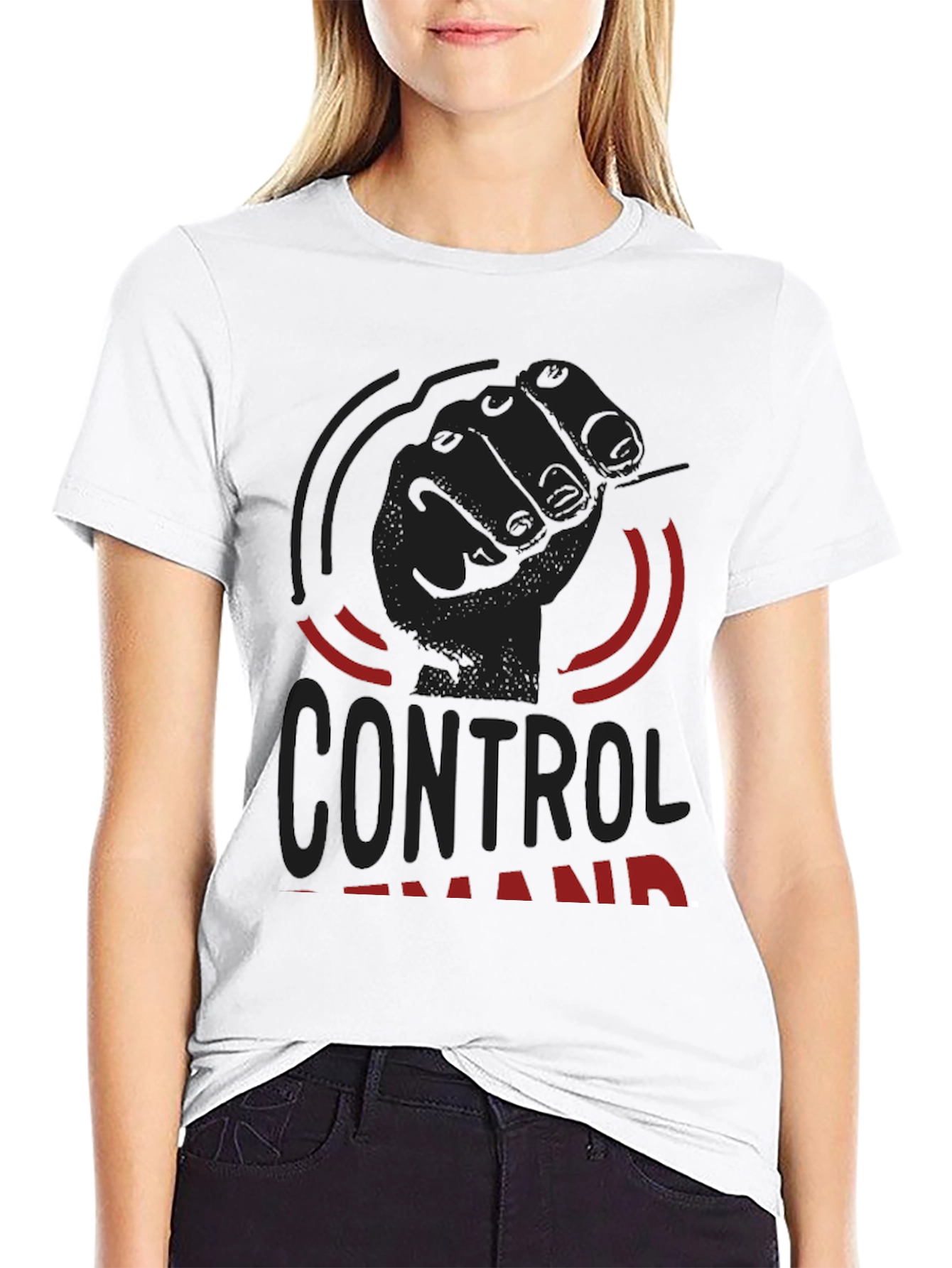 Control Demand Graphic Black T-Shirt