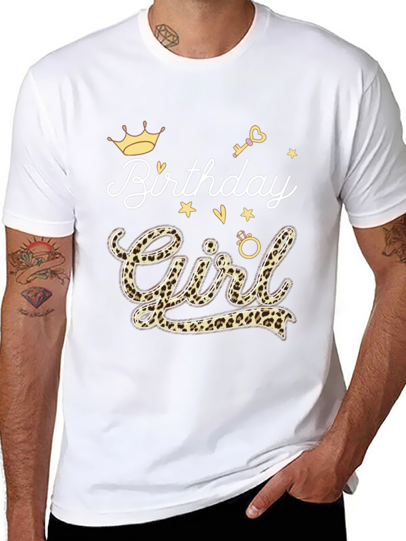 Birthday Girl Leopard Print T-Shirt