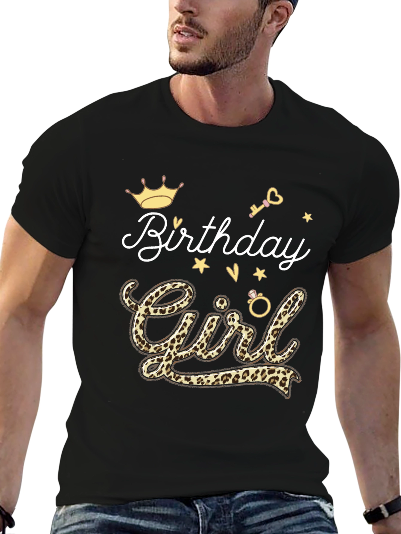 Birthday Girl Leopard Print T-Shirt
