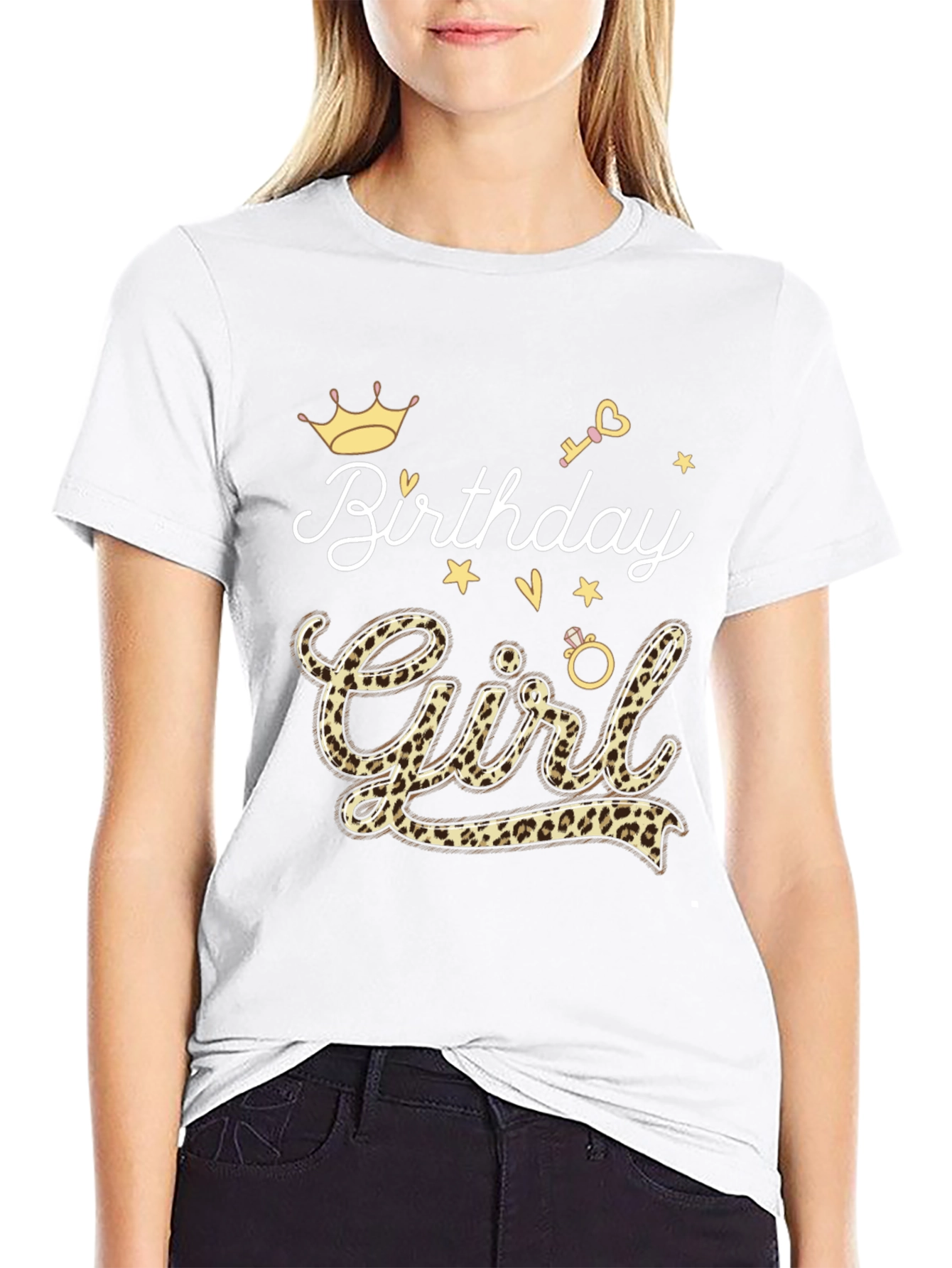 Birthday Girl Leopard Print T-Shirt