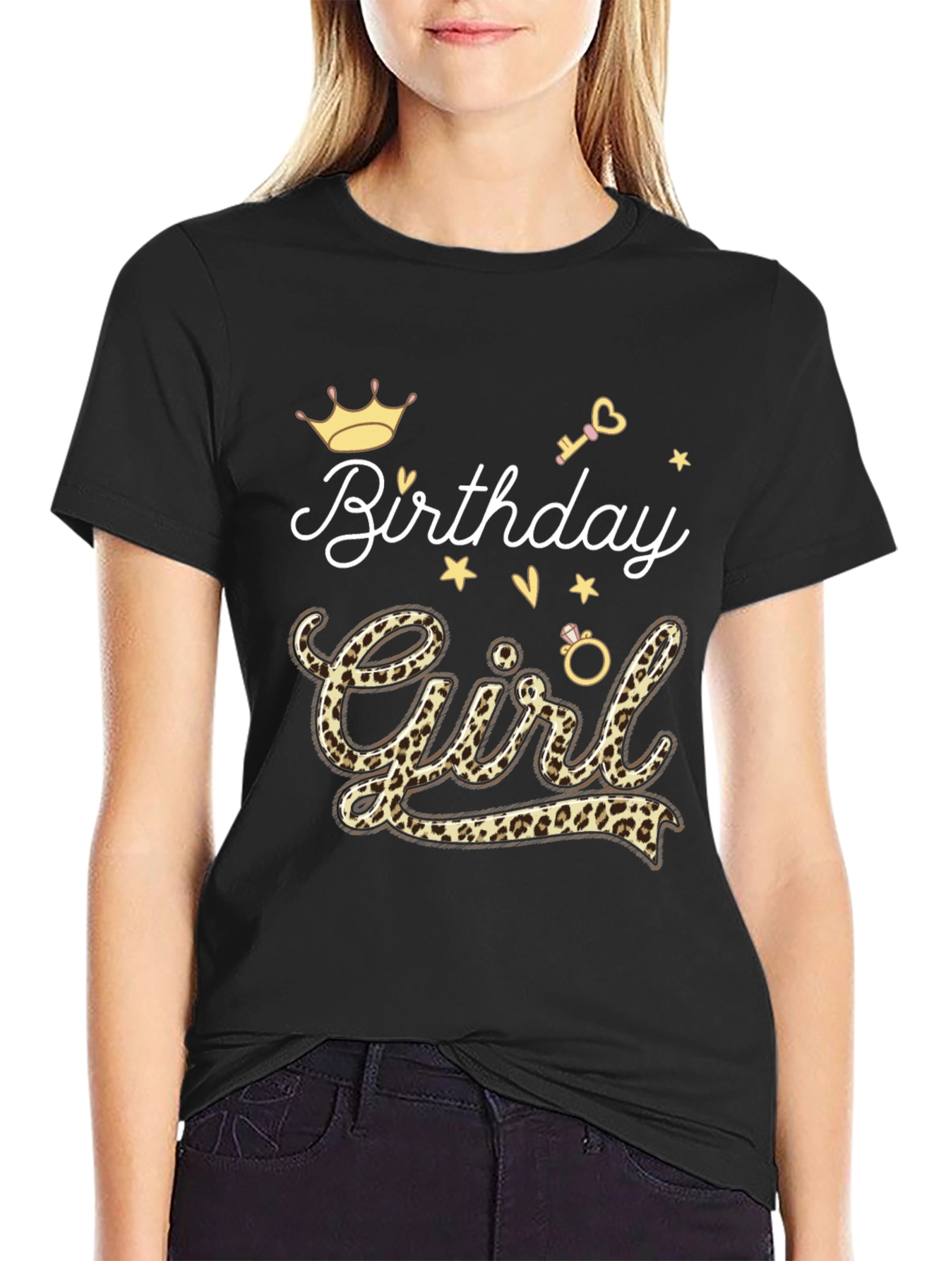 Birthday Girl Leopard Print T-Shirt