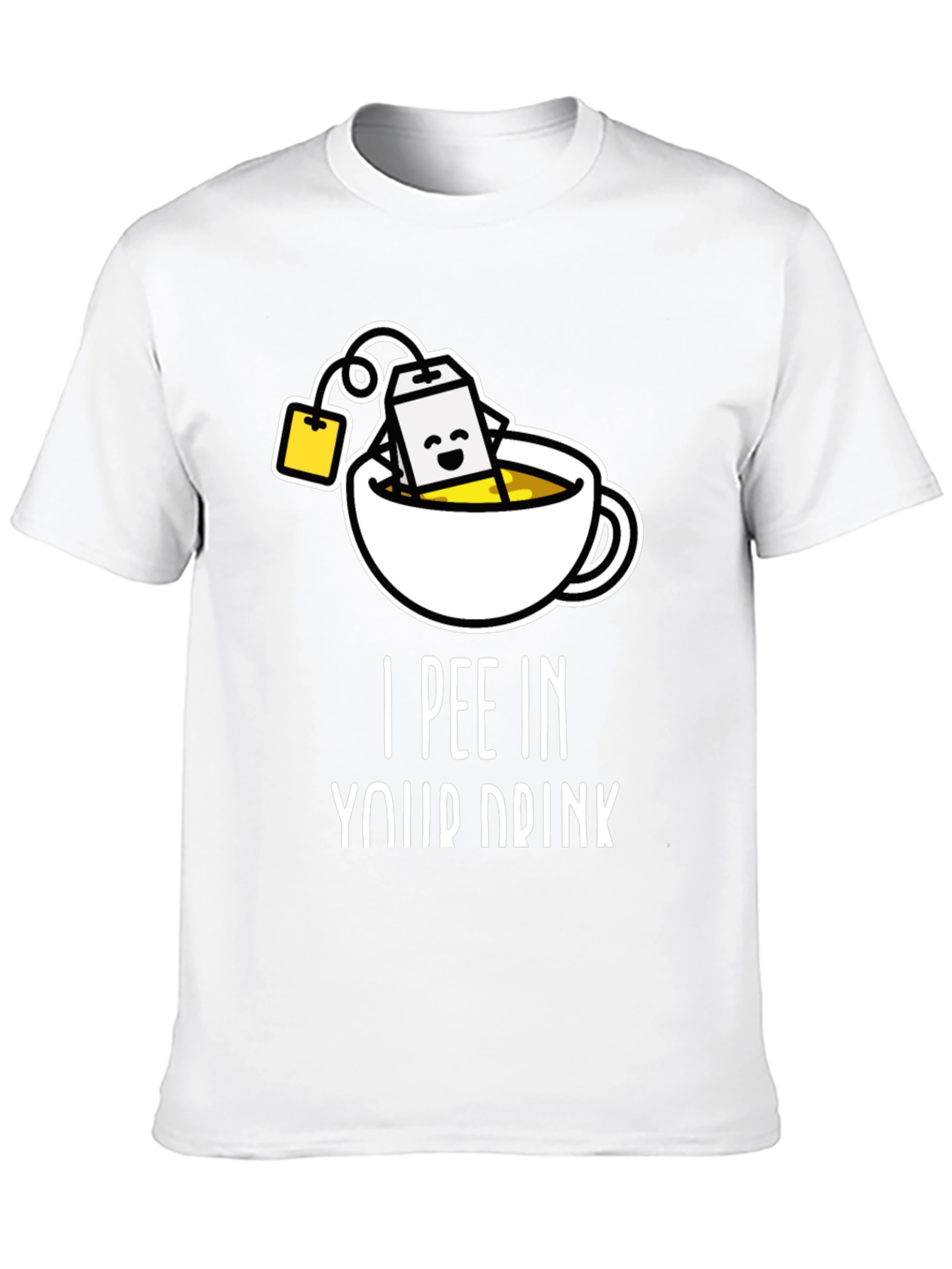 Funny I Pee In Your Drink Black Graphic Tee