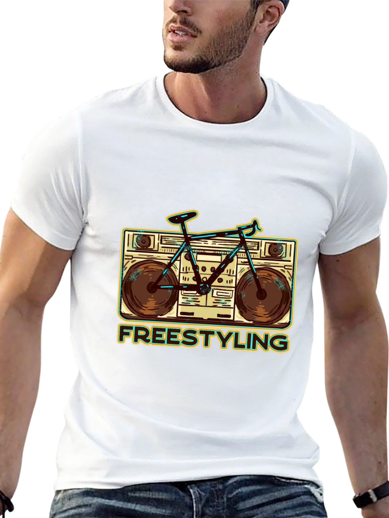 Freestyle Bike Boombox Graphic Tee