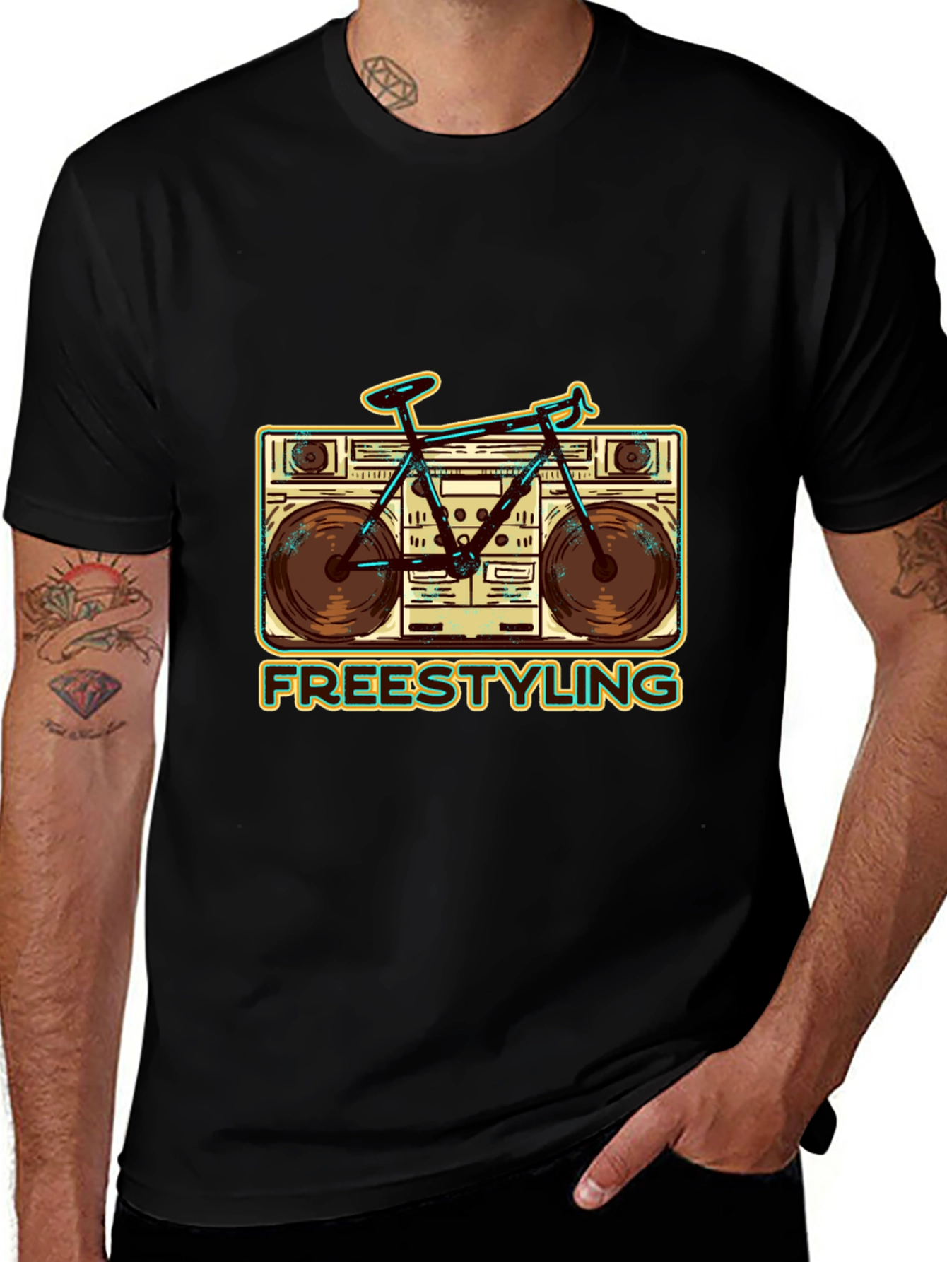 Freestyle Bike Boombox Graphic Tee