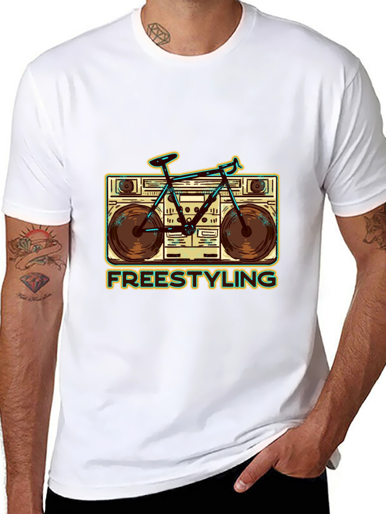 Freestyle Bike Boombox Graphic Tee