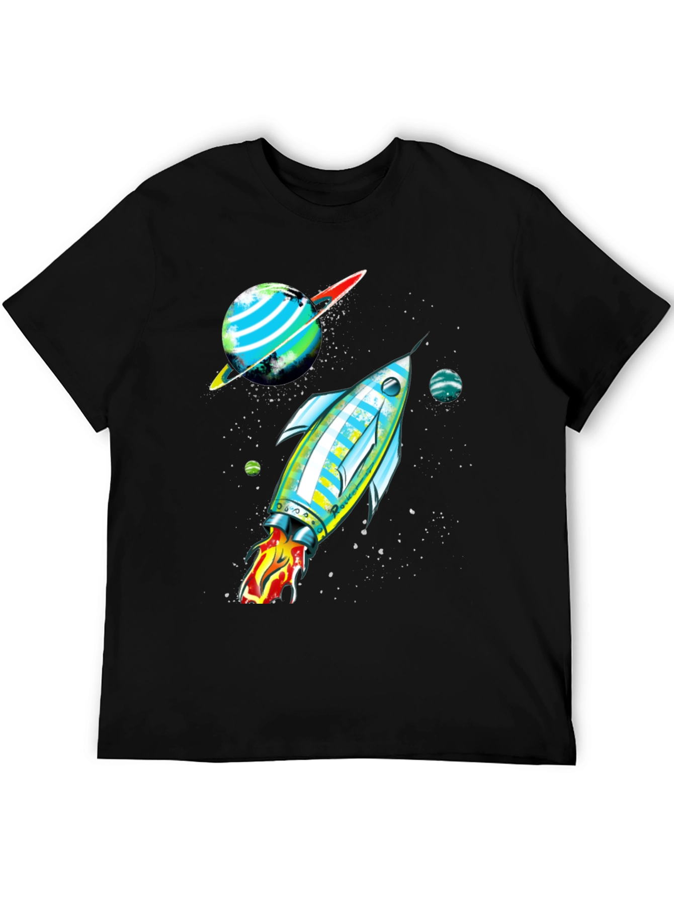 Cosmic Rocket Graphic Tee - Space Adventure Shirt