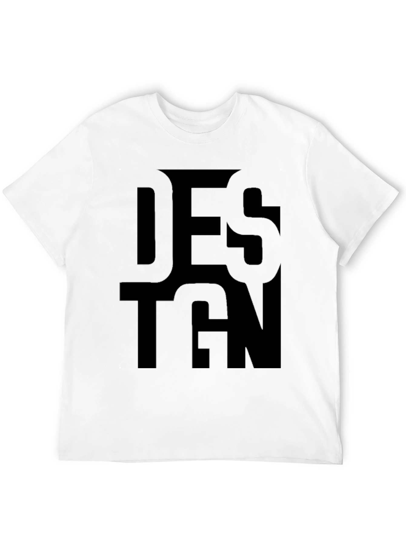 Bold Design Print Black T-Shirt
