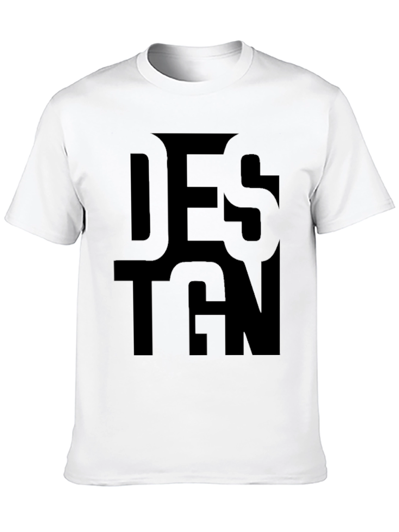 Bold Design Print Black T-Shirt