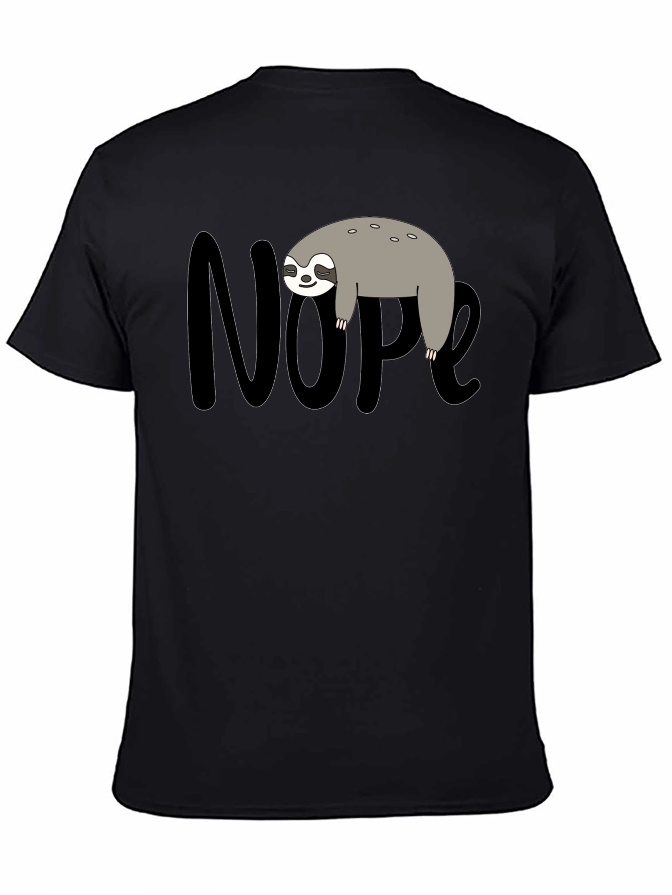 Nope Sloth Graphic Tee - Lazy Day Comfort