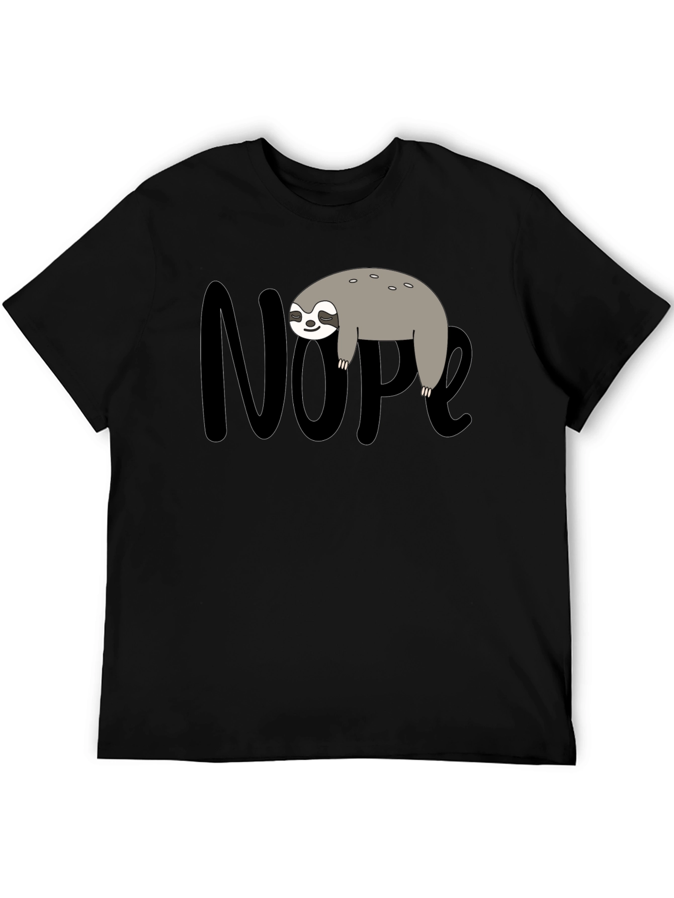 Nope Sloth Graphic Tee - Lazy Day Comfort