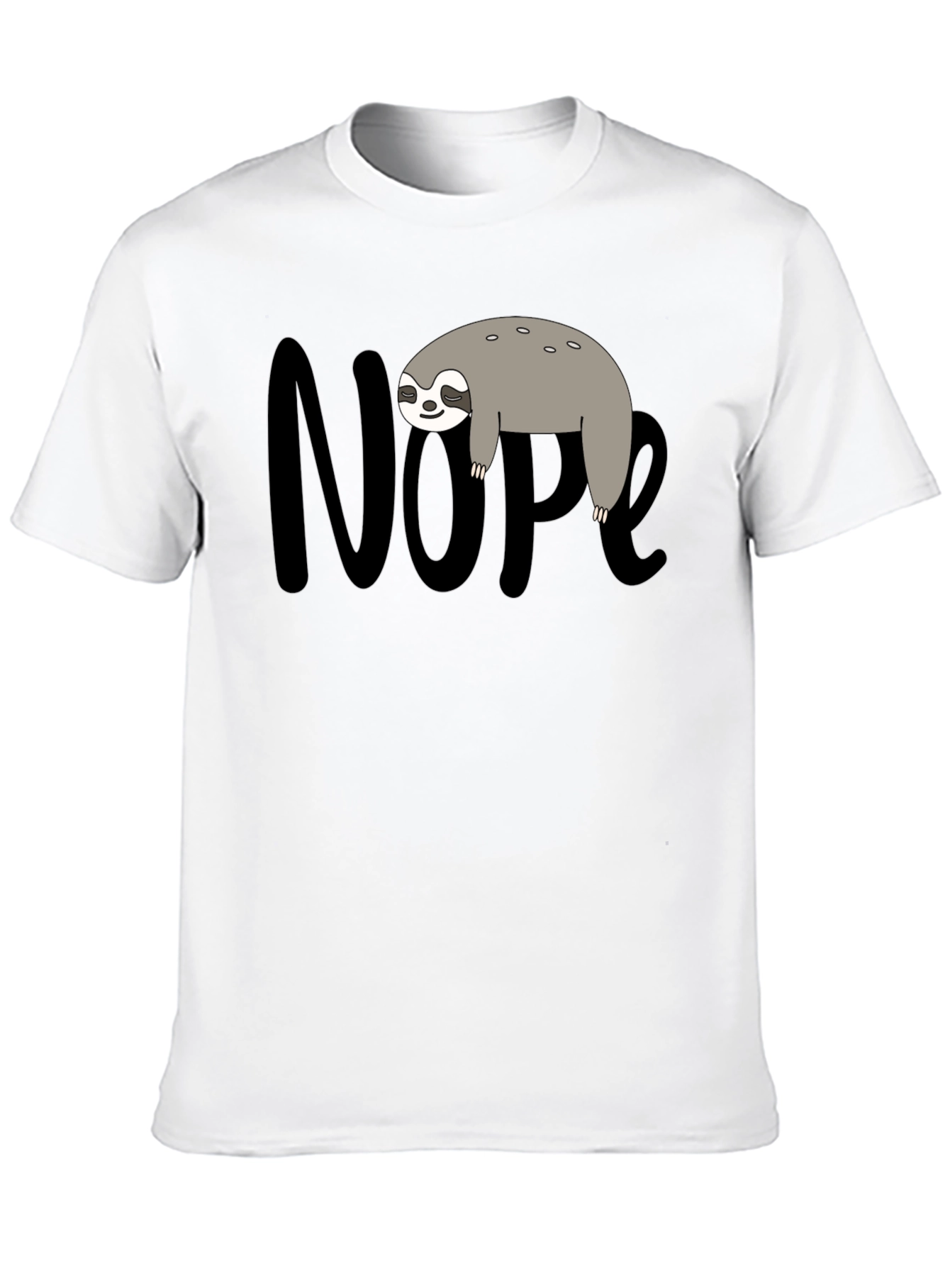 Nope Sloth Graphic Tee - Lazy Day Comfort