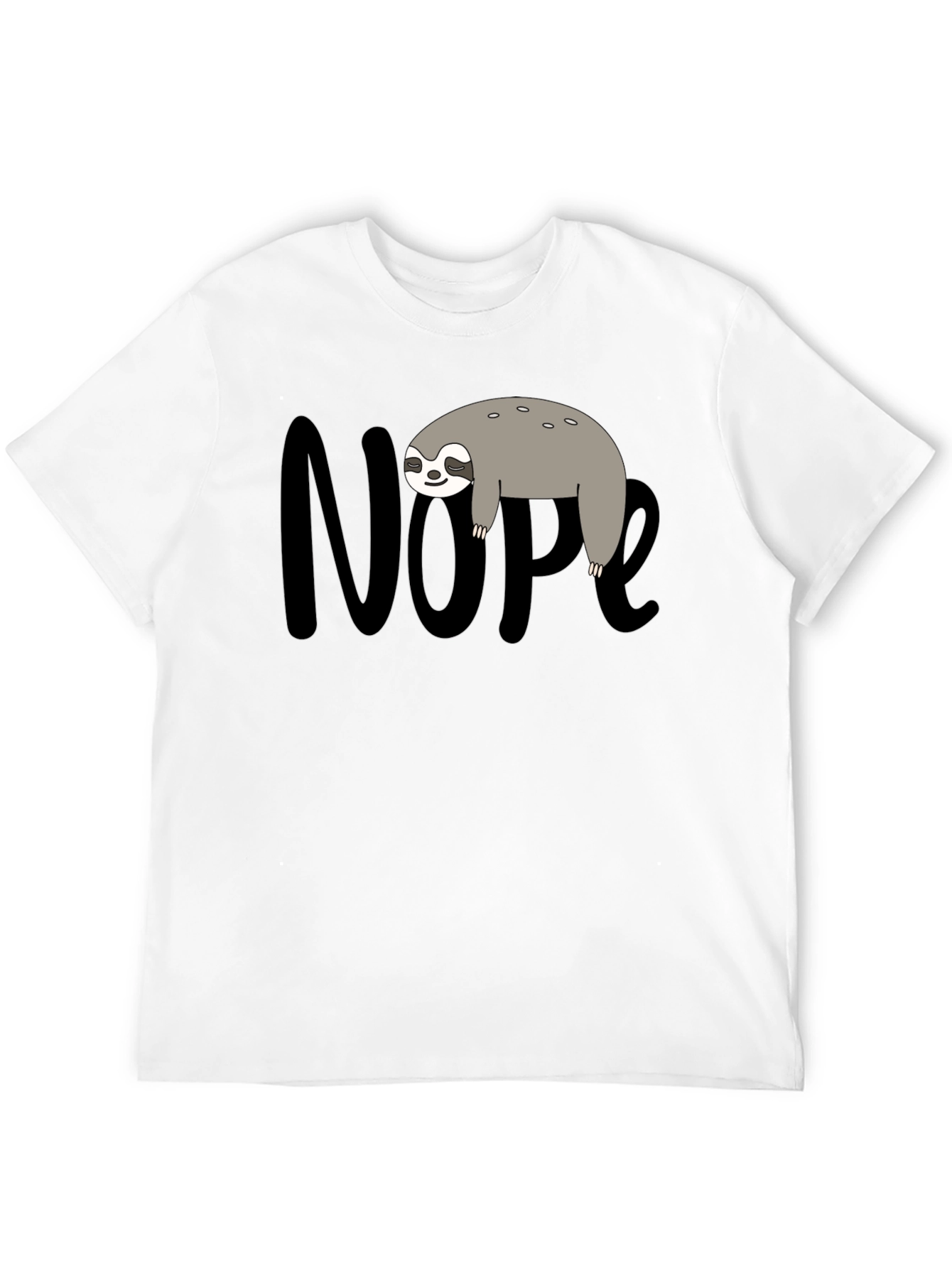 Nope Sloth Graphic Tee - Lazy Day Comfort