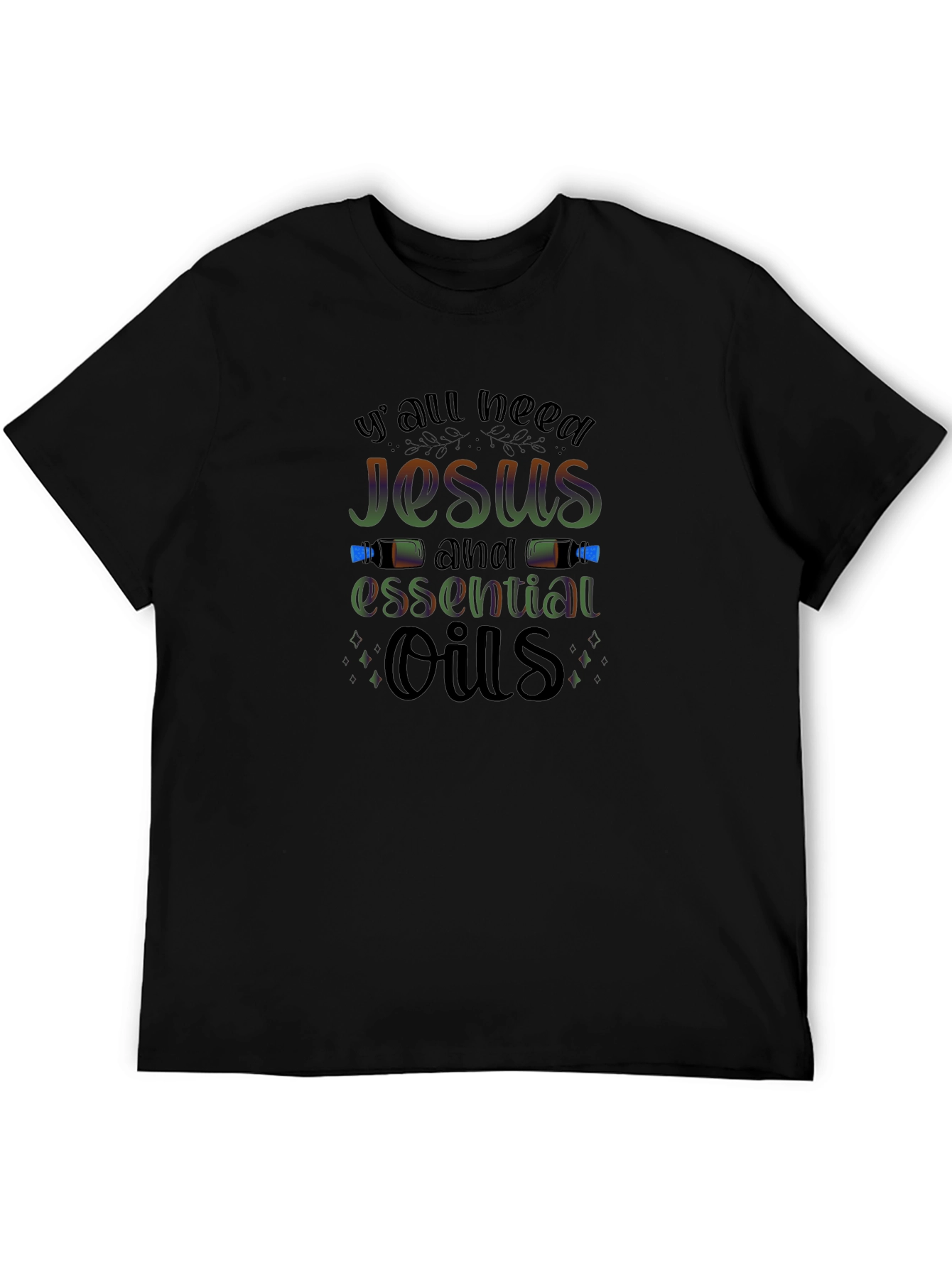Jesus and Essential Oils Black T-Shirt